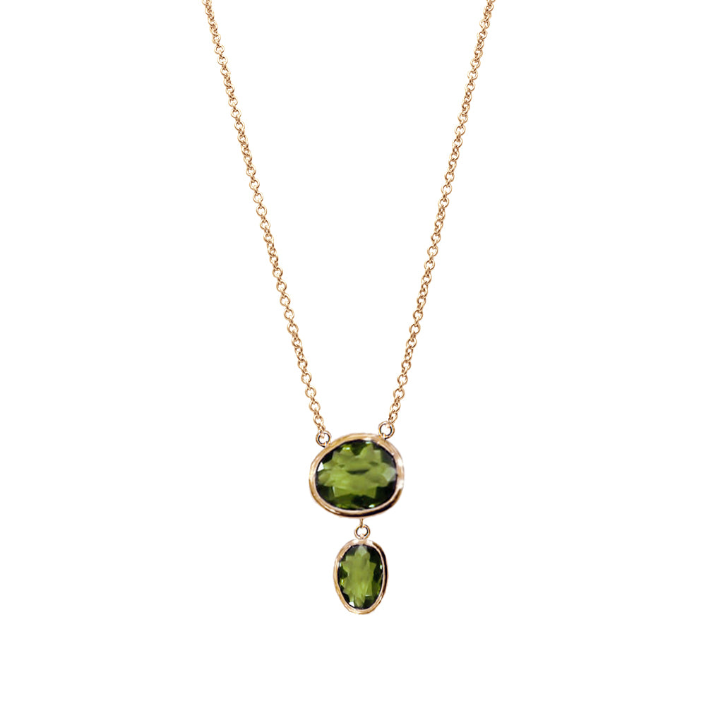 Collier Péridot Océane - Gelbgold 18k – Halskette Gold 18k – Produktansicht