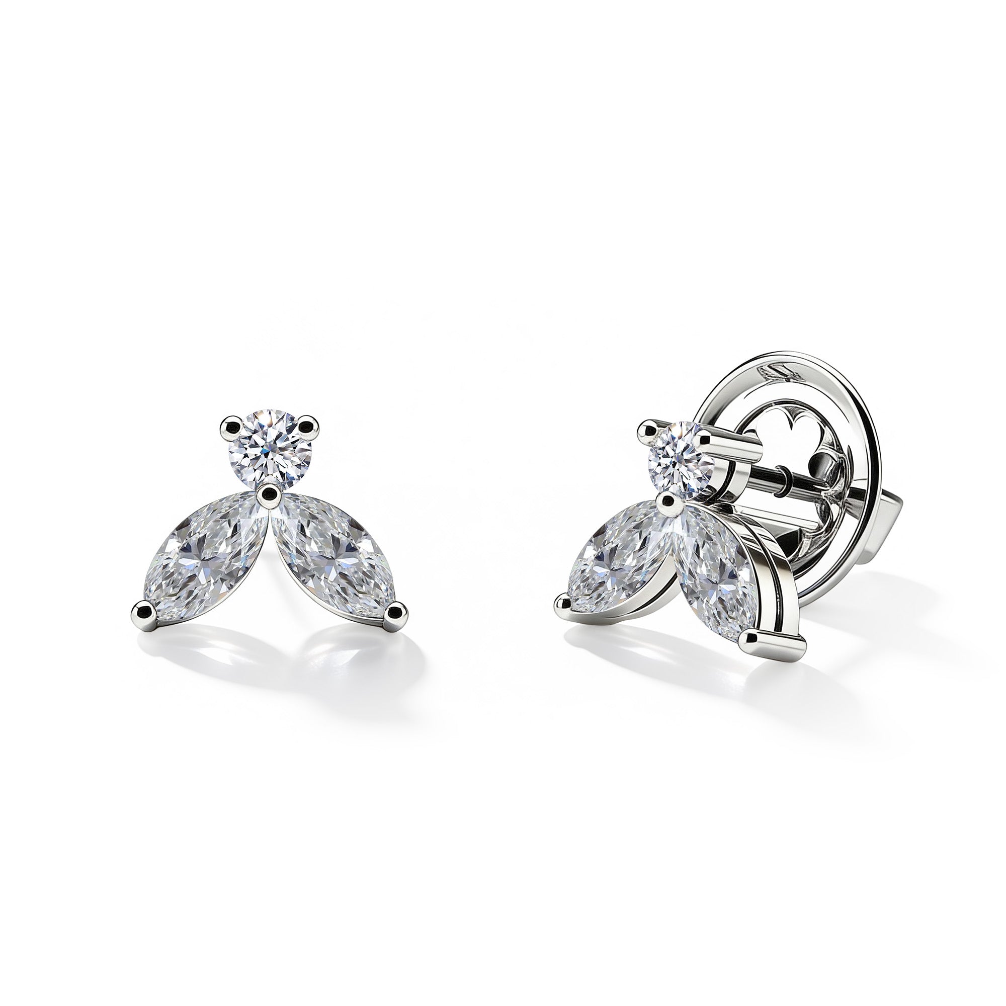 Boucles d'oreilles Little Bees 1.00 carat - or blanc 18k