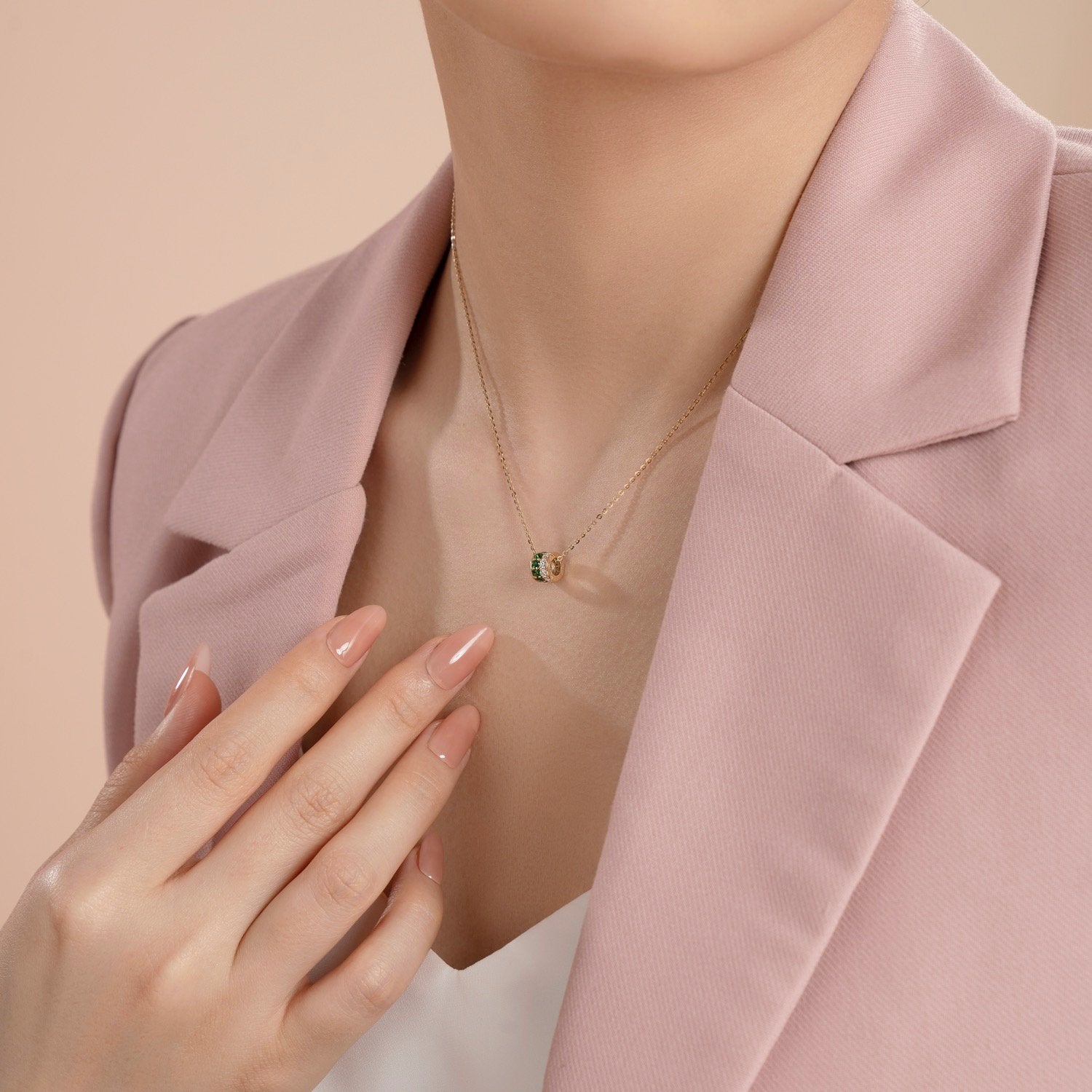 Halskette Rainbow - Gelbgold18k