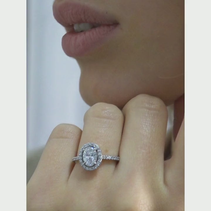 The Temple of Saturn 1.00 carats - or blanc 18k – Solitaire en or 18k – vue de profil