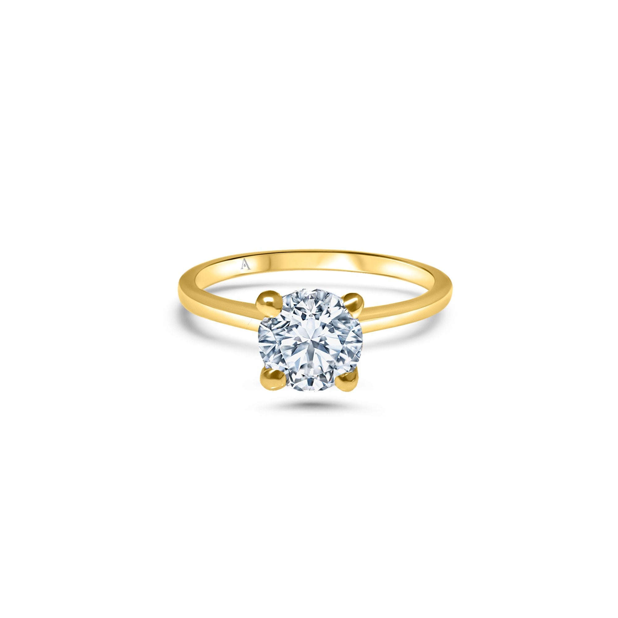The V-Shape XL 1.00 carats - or jaune 18k – Solitaire en or 18k avec diamant – vue produit