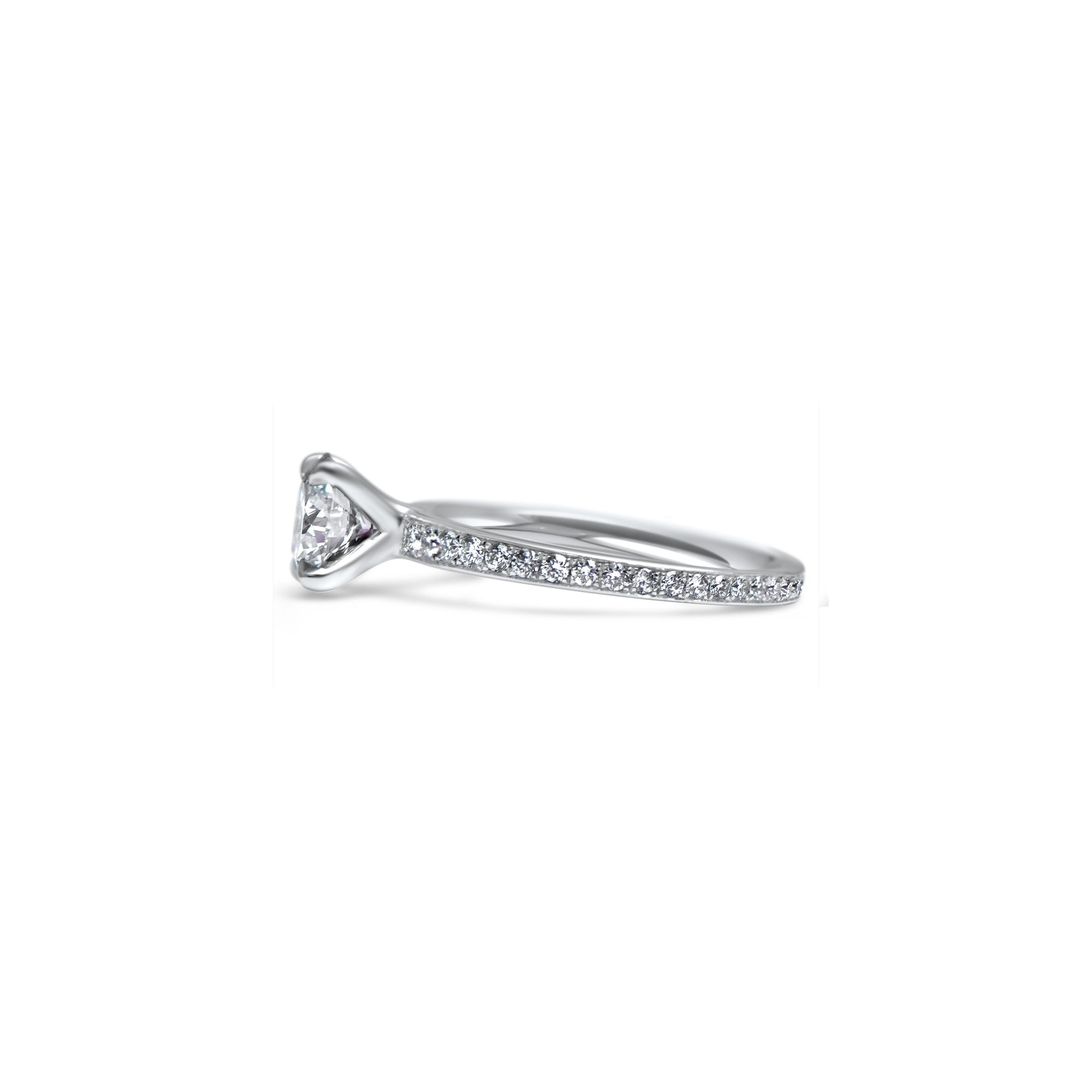 The Fancy Little Dove 1.00 carats - platine 950 – Solitaire en or 18k – vue de profil