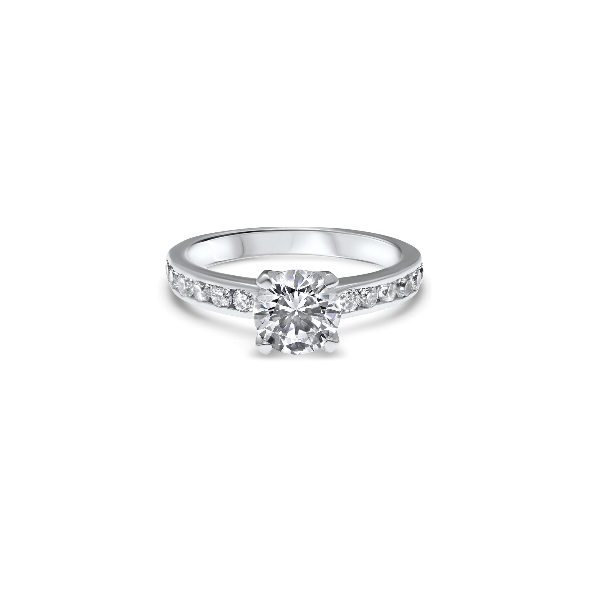 The Graceful One 1.25 carats - platine 950 – Solitaire en or 18k avec diamant – vue produit