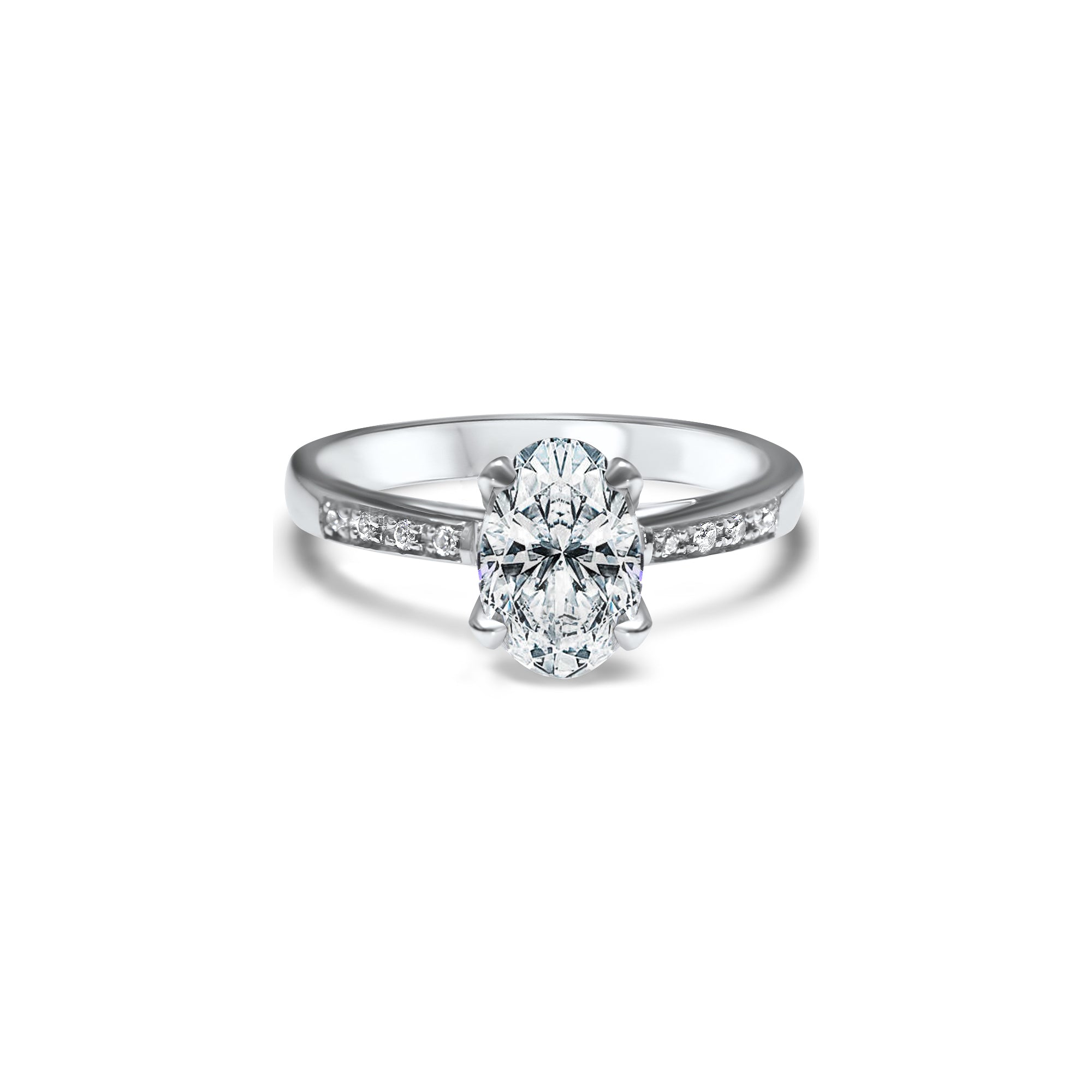Mademoiselle Authentique - 1.50 carat - platine 950 – Solitaire en or 18k avec diamant – vue produit
