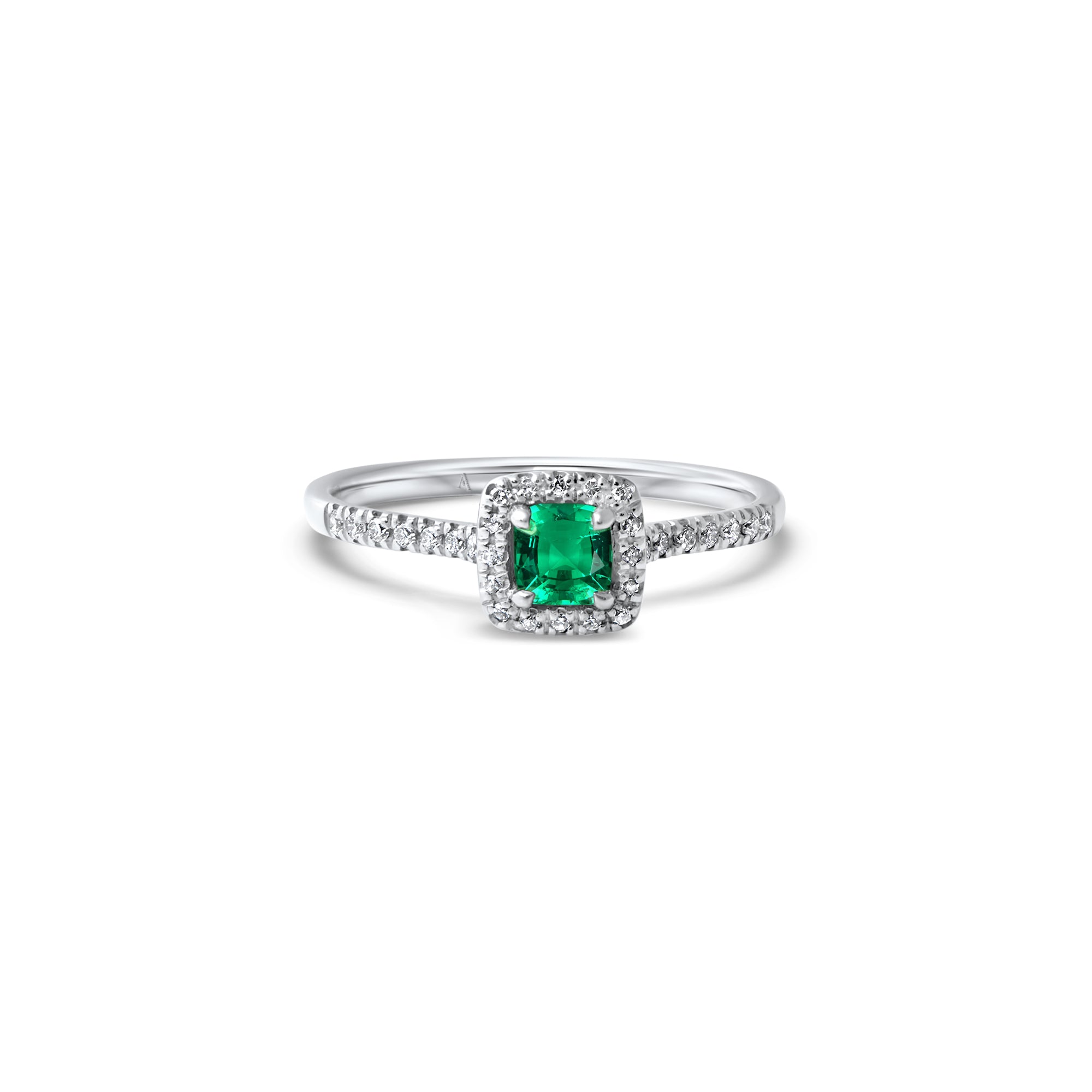 The Little Green Square 0.50 carat - or blanc 18k – Solitaire en or 18k – vue produit