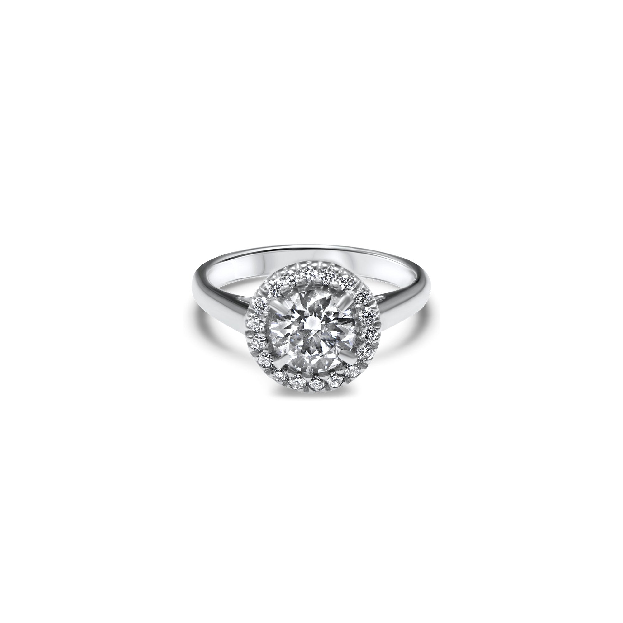 The Funkee Girl - 1.00 carat - platine 950 – Solitaire en or 18k avec diamant – vue produit
