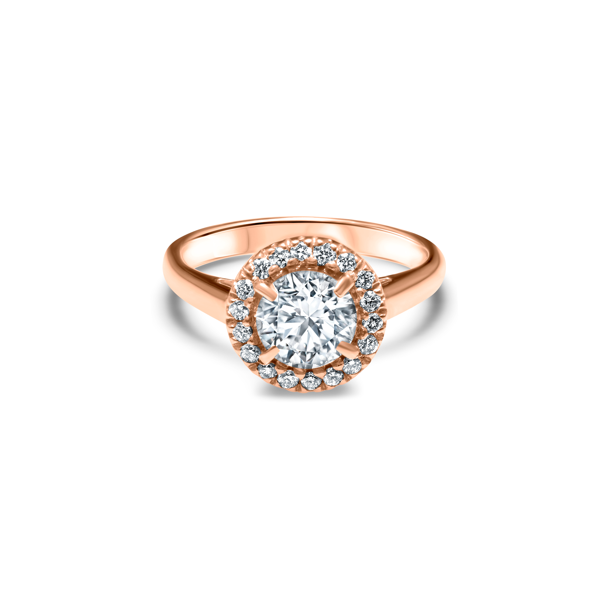 The Funkee Girl - 1.00 carat - or rouge 18k – Solitaire en or 18k avec diamant – vue produit