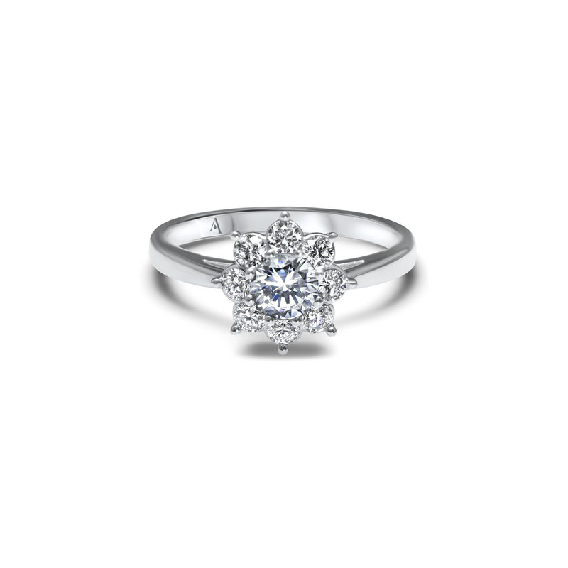 The Blooming Flower - 0.30 carat - White Gold 18k