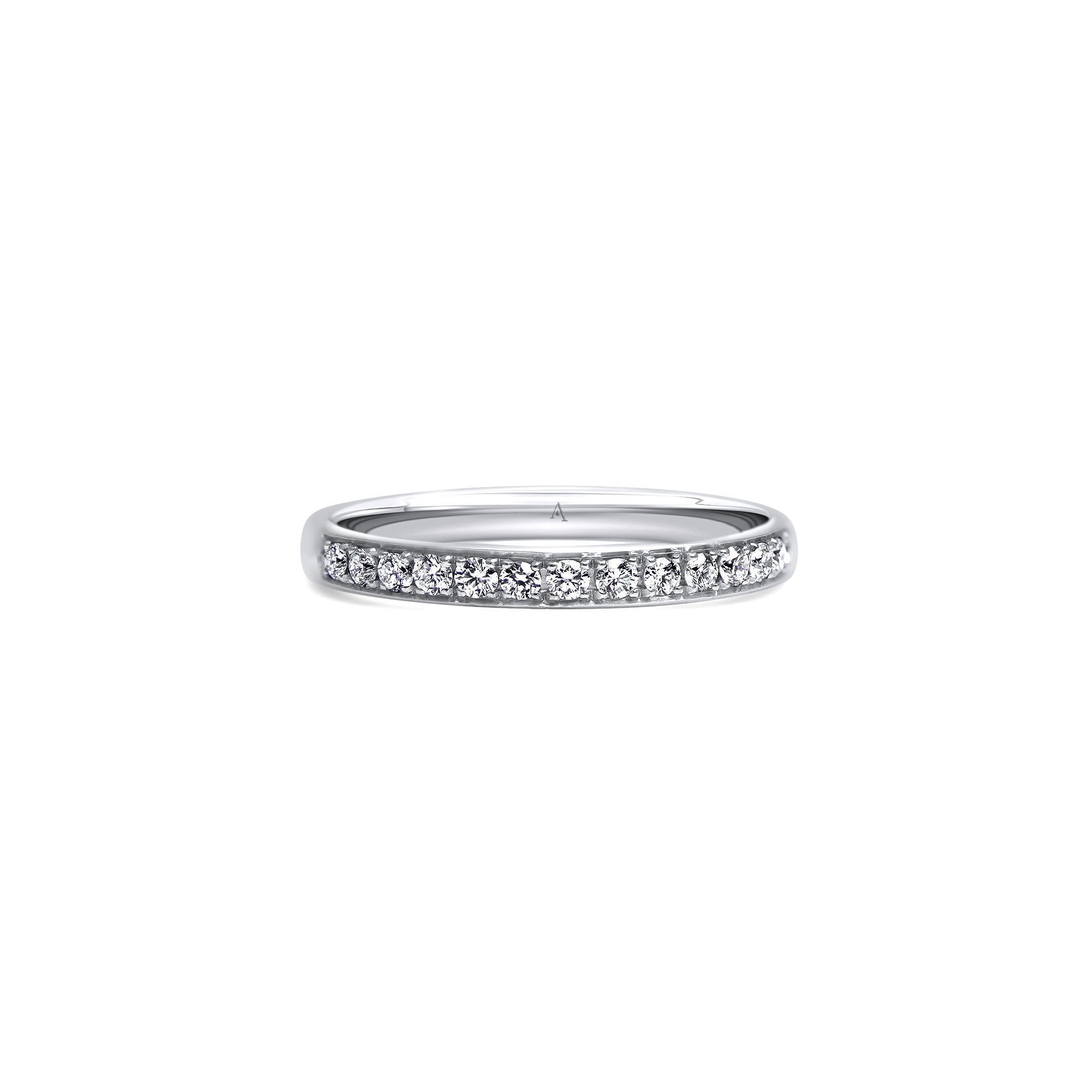 Rainbow Petite - platine 950 – Alliances AGUAdeORO et bagues en or 18k avec diamant – vue produit