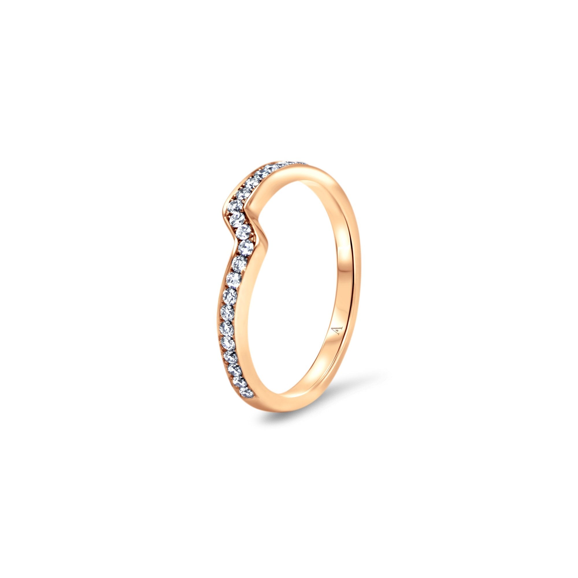 The Fancy Lover - Rotgold 18k – Trauring AGUAdeORO und Ring Gold 18k mit Diamant(en) – Produktansicht