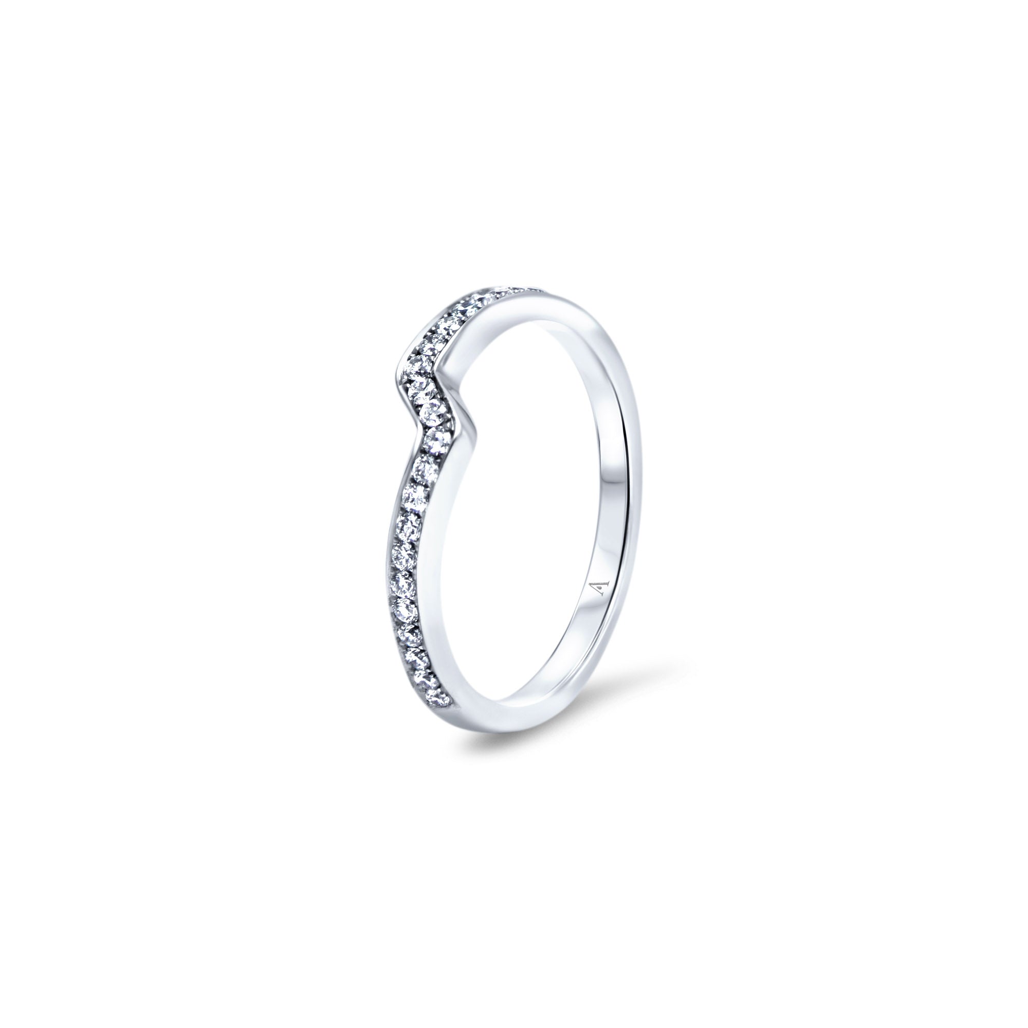 The Fancy Lover - or blanc 18k – Alliances AGUAdeORO et bagues en or 18k avec diamant – vue produit