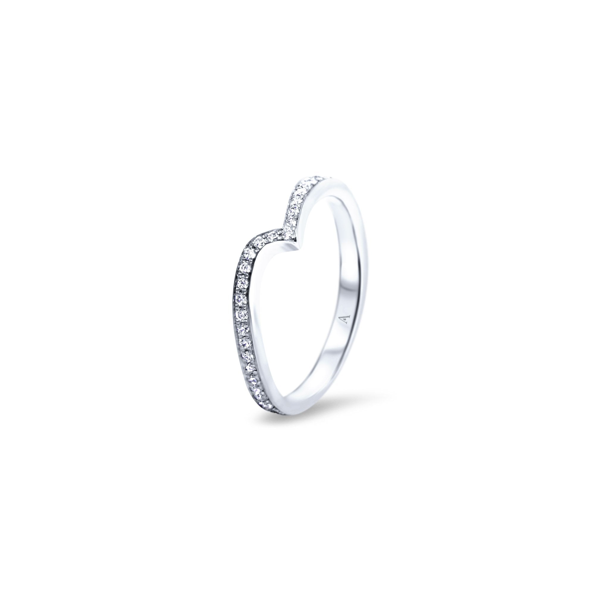Shout your Love - platine 950 – Alliances AGUAdeORO et bagues en or 18k – vue de profil