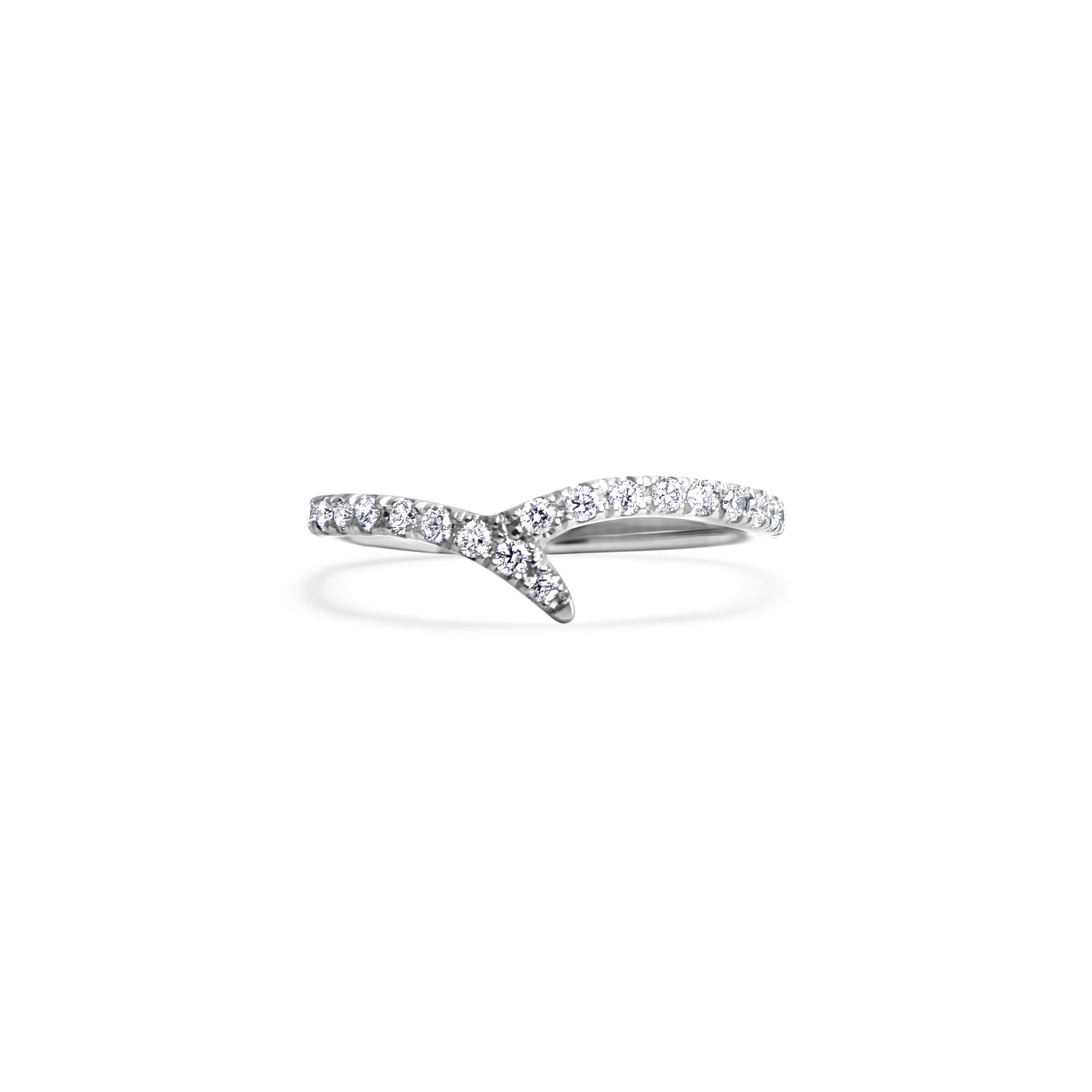 The Infinity Frozen Branch - or blanc 18k – Alliances AGUAdeORO et bagues en or 18k avec diamant – vue produit
