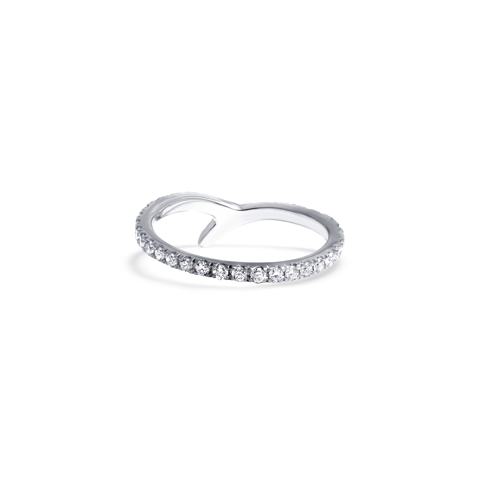 The Infinity Frozen Branch - or blanc 18k – Alliances AGUAdeORO et bagues en or 18k – vue de profil