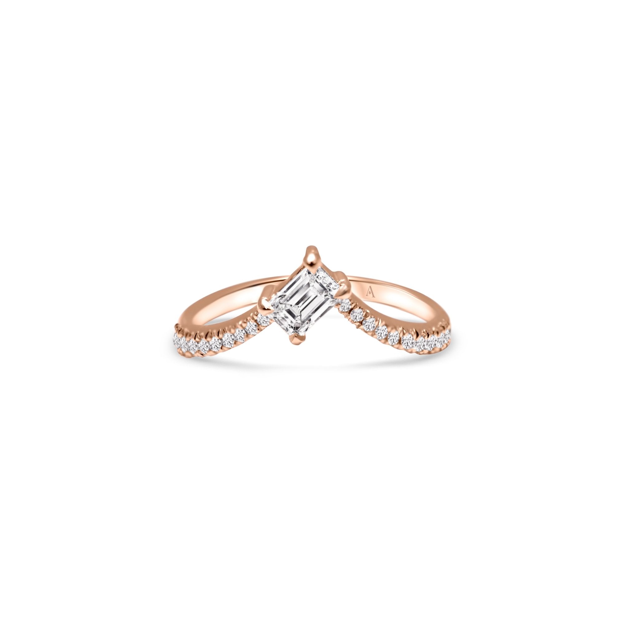 The Fancy Little Ice Skating Girl 0.30 carats - or rouge 18k – Solitaire en or 18k avec diamant – vue produit