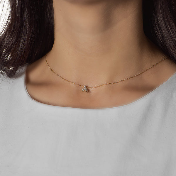 Necklace The Little Bee XS - Red Gold 18k