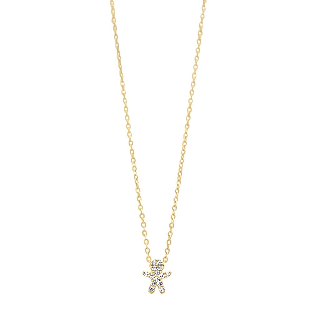 Collier L'Enfant Etoilé M - or jaune 18k – Chaîne en or 18k avec diamant – vue produit