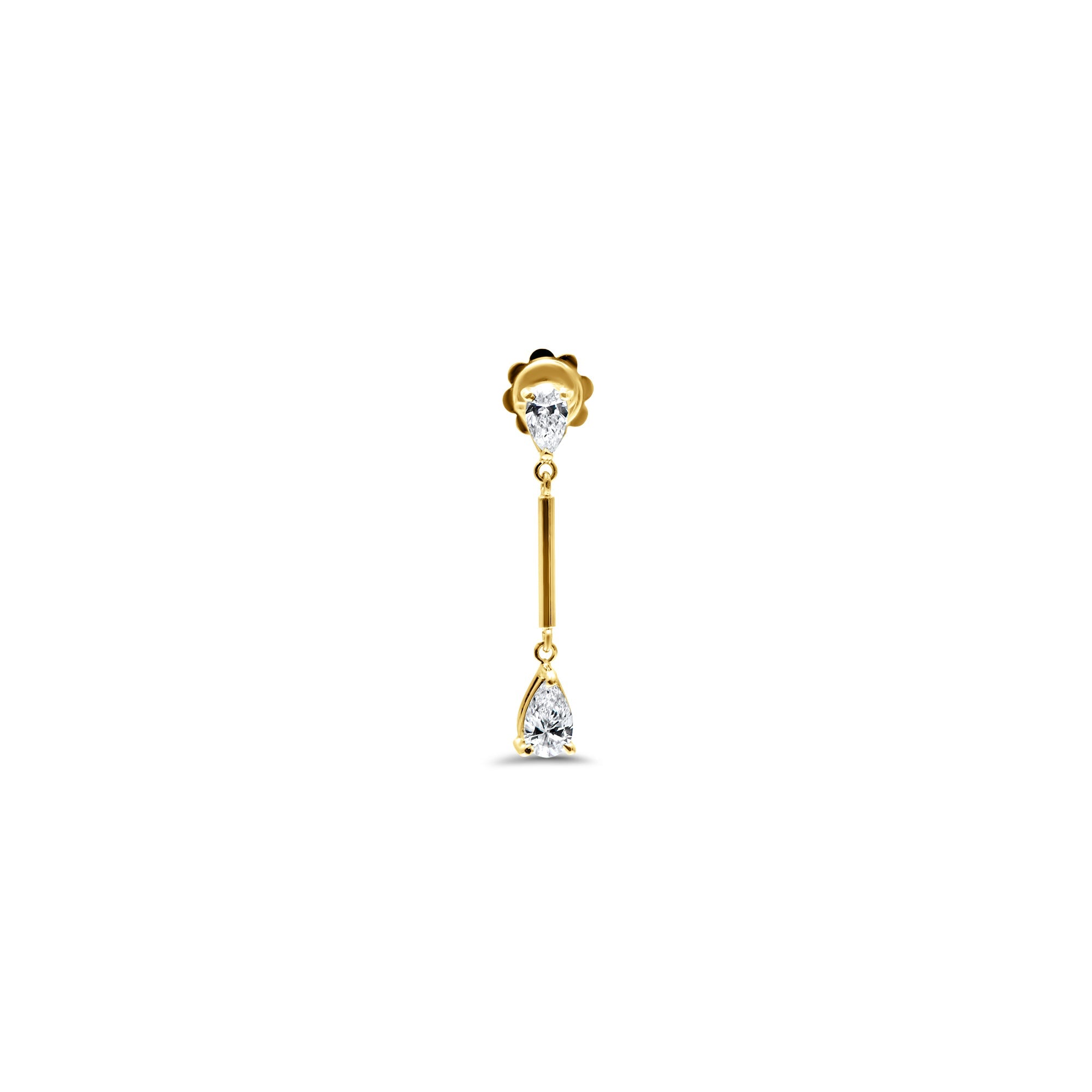 Boucles d'oreilles Ottava Alta - or jaune 18k – Boucle d'oreilles en or 18k – porté en situation