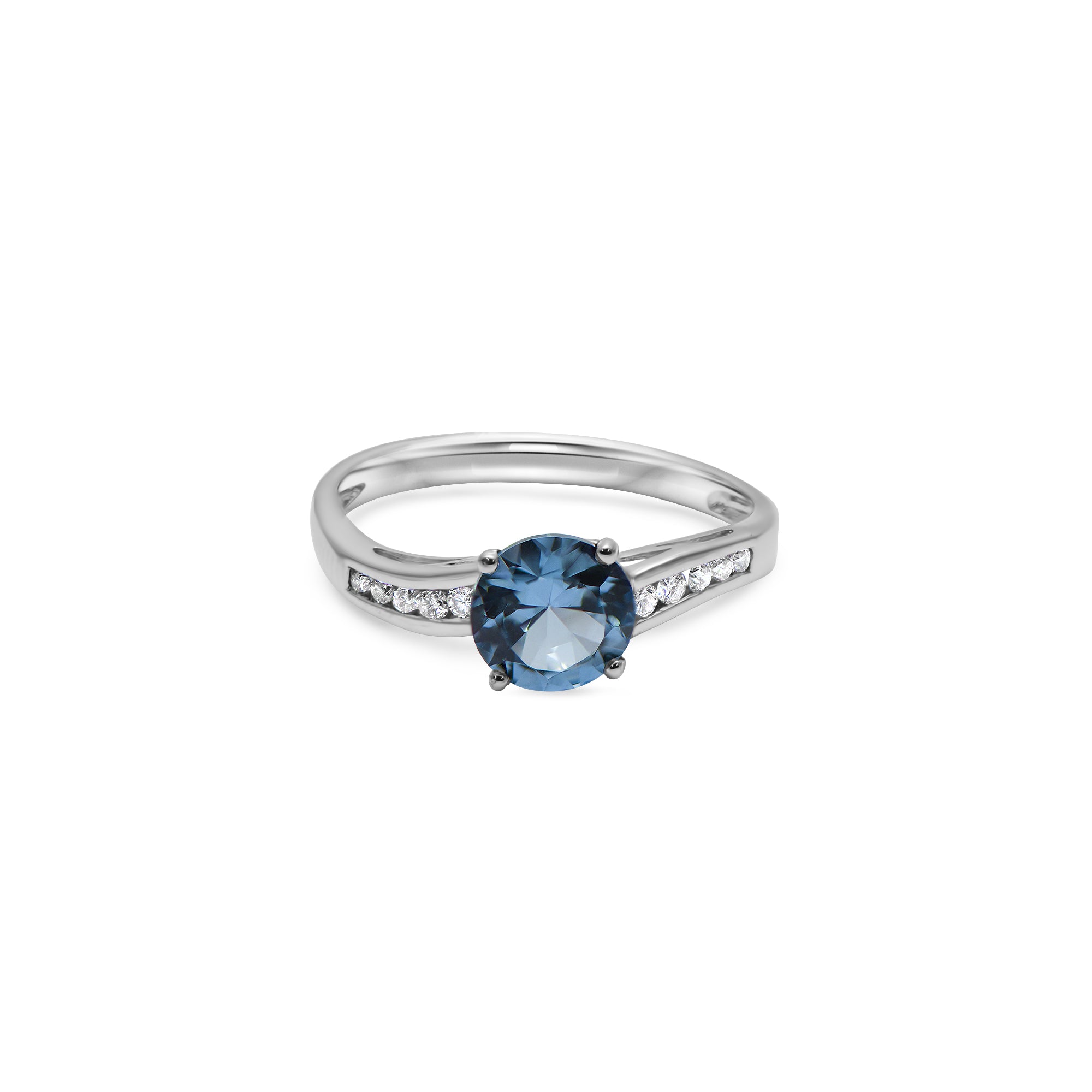 Curvy Blue - Aigue-Marine 1.50 carat - or blanc 18k - AGUADEORO