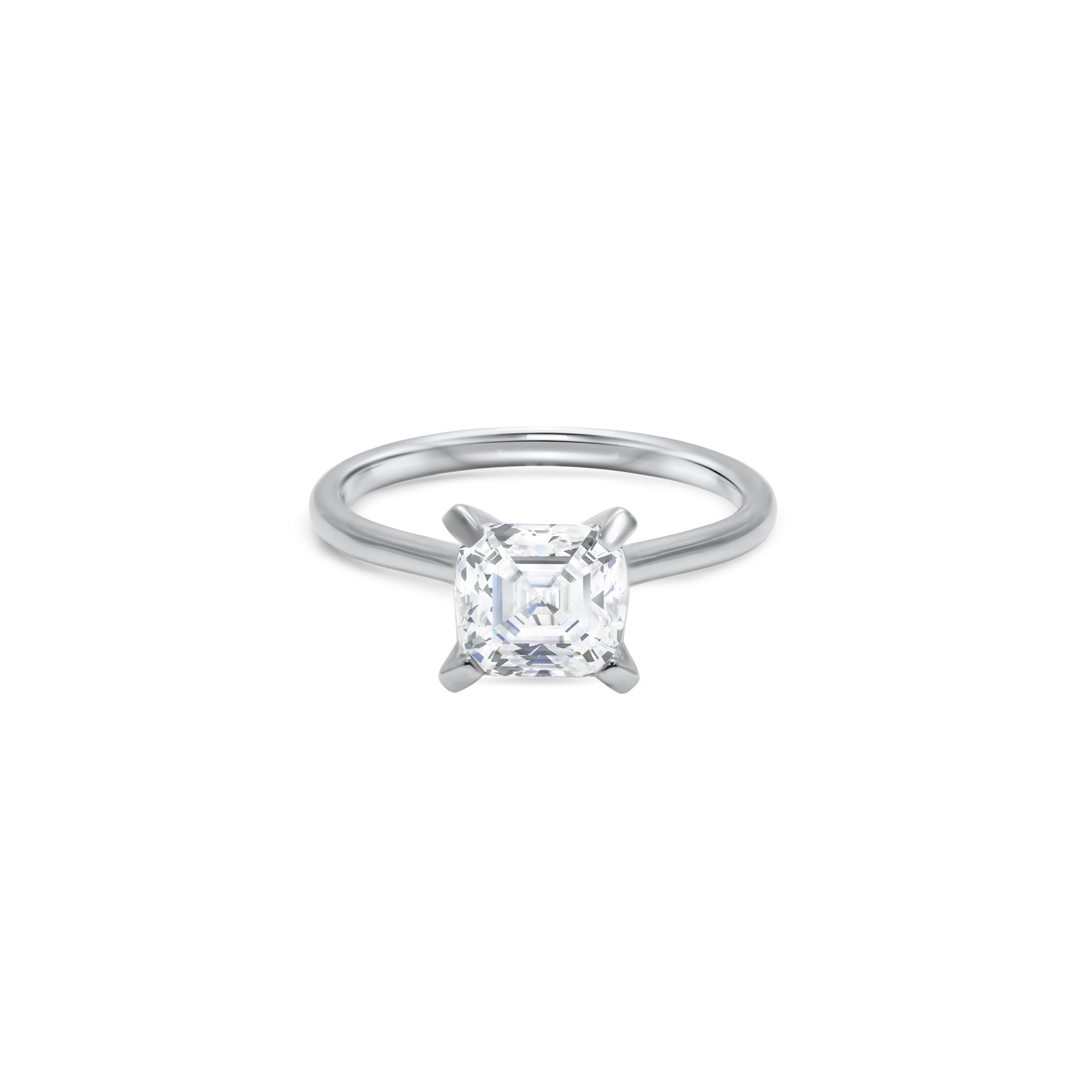 The Ice Cube - 1.55 carat - platine 950 – Solitaire en or 18k avec diamant – vue produit