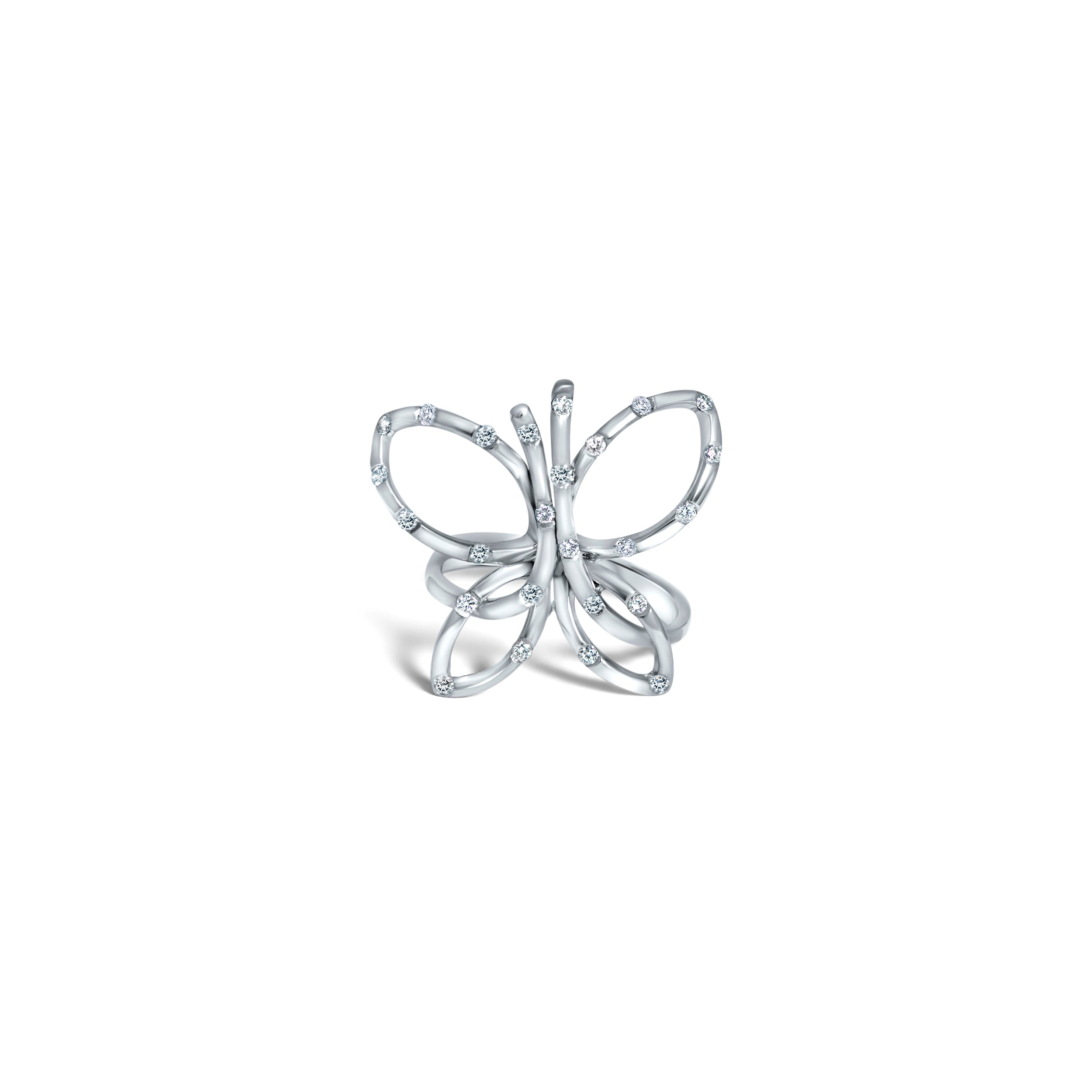 Ring Papillon - Weissgold 18k – Ring Gold 18k mit Diamant(en) – Produktansicht