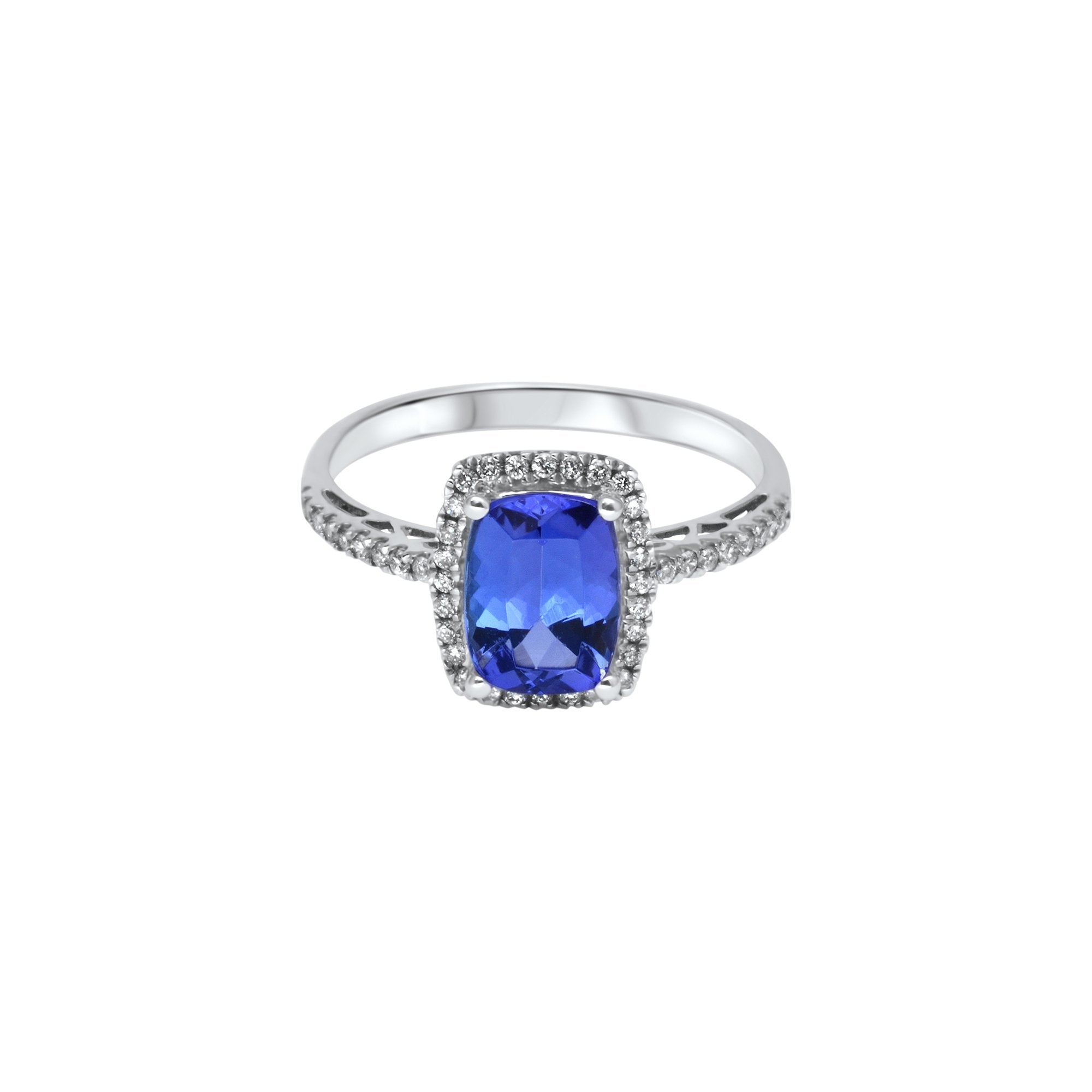 Tanzanian Queen - 1.00 carat - platine 950 – Solitaire en or 18k avec diamant – vue produit