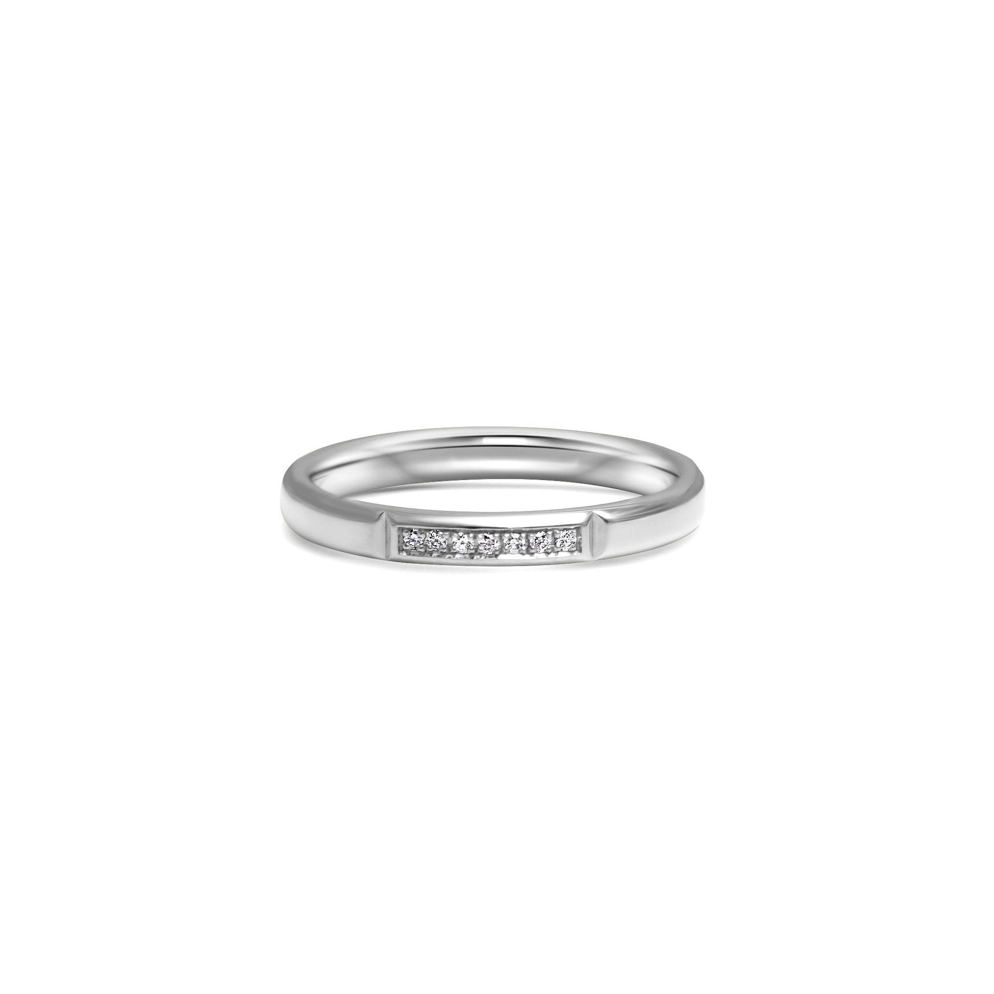The Fancy Chocolate Bars - platine 950 – Alliances en or 18k avec diamant – vue produit