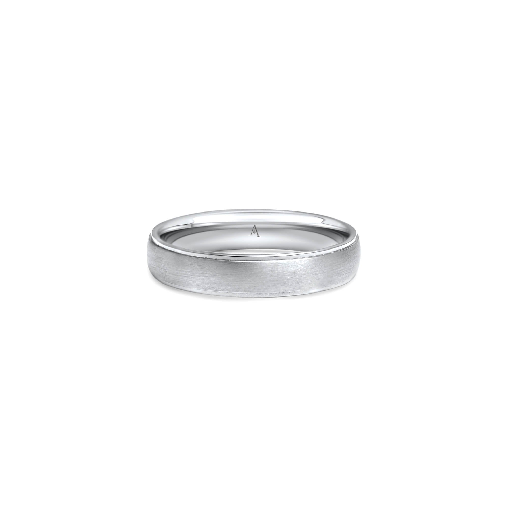 The Two Level Band - platine 950 – Alliances AGUAdeORO en or 18k – vue produit