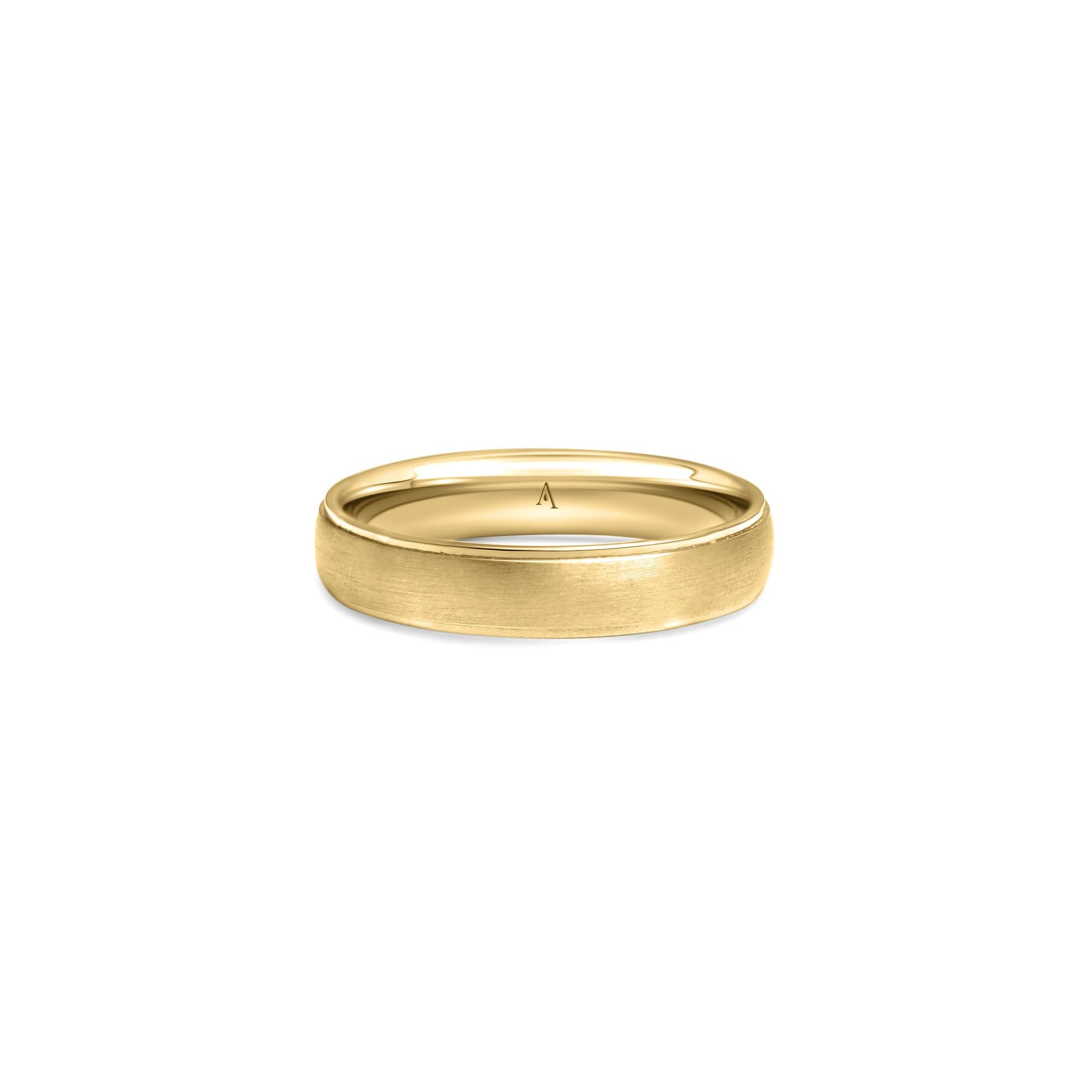 The Two Level Band - or jaune 18k – Alliances AGUAdeORO en or 18k – vue produit