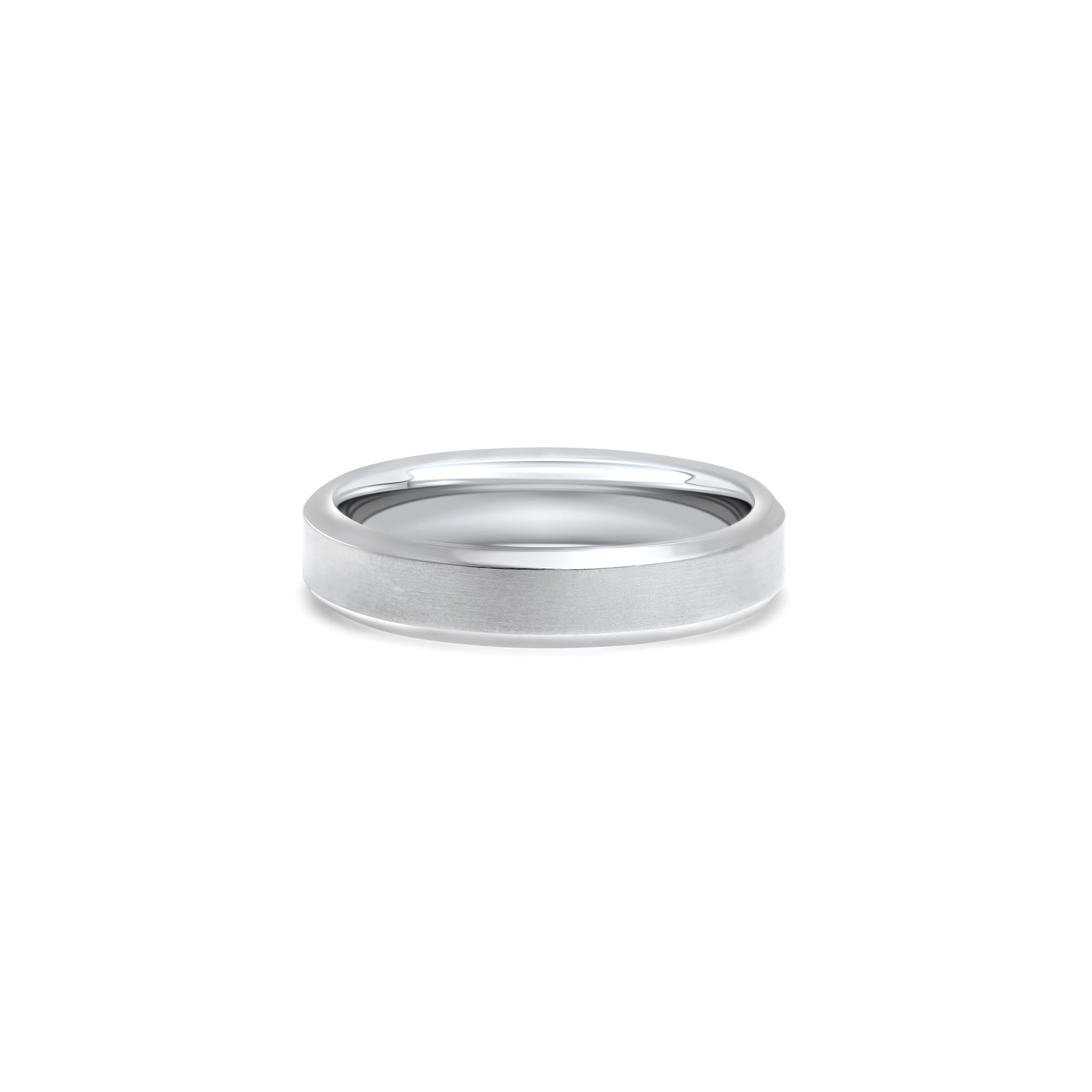 The Bevelled Edges - or blanc 18k – Alliances en or 18k – vue produit