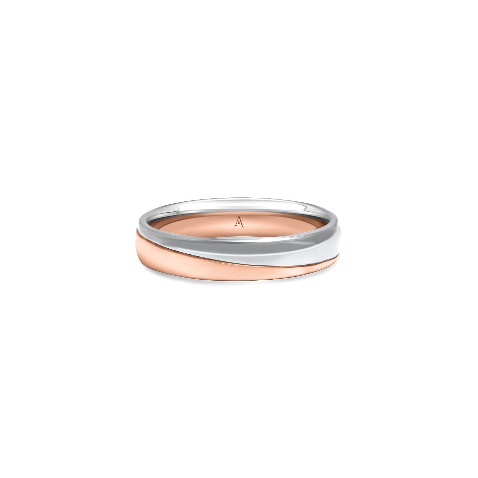 Day & Night Sky - or blanc et or rouge 18k – Alliances AGUAdeORO en or blanc – vue produit