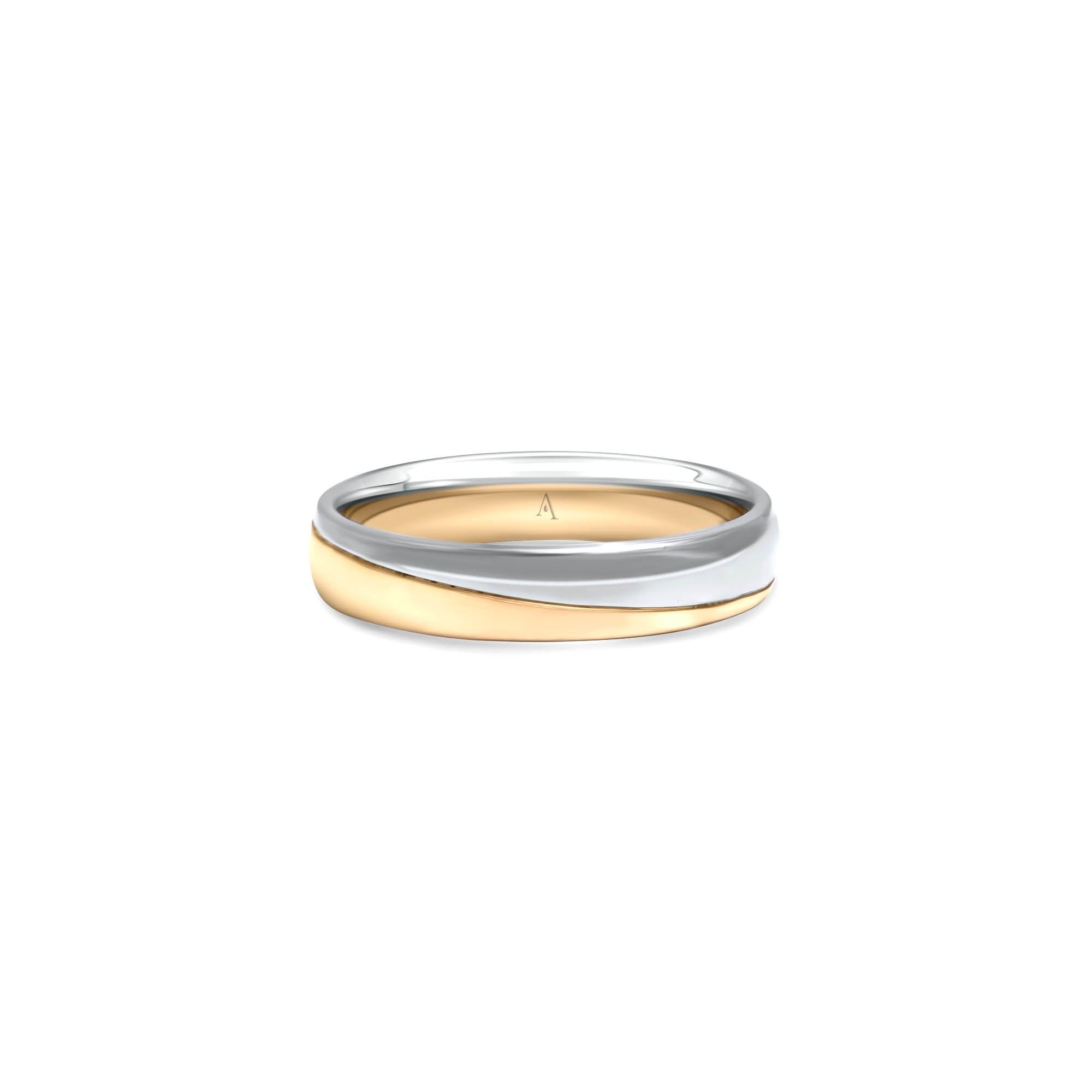 Day & Night Sky - or blanc et or jaune 18k – Alliances AGUAdeORO en or blanc – vue produit