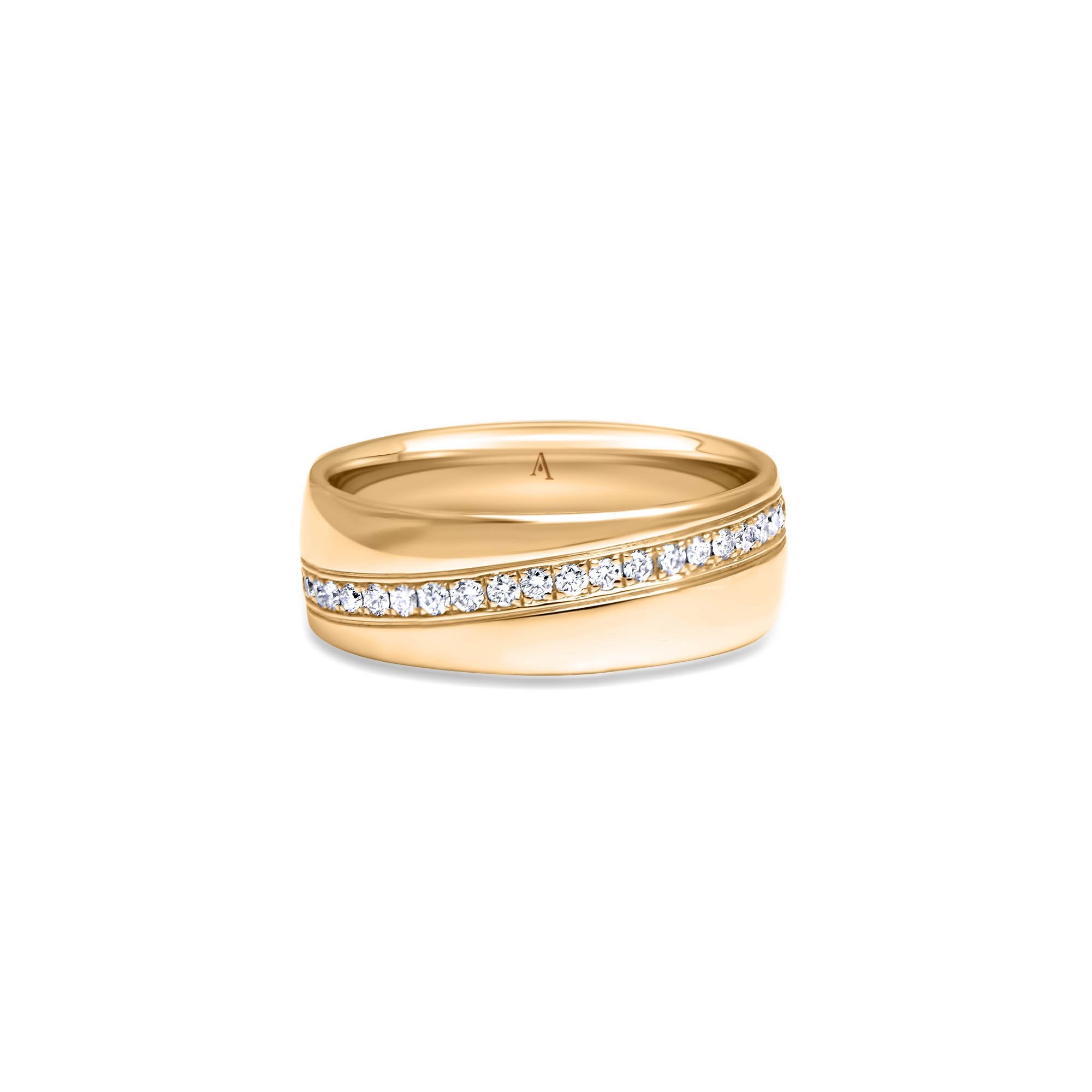 The Infinite Love Timeline - or jaune 18k – Alliances AGUAdeORO en or 18k avec diamant – vue produit