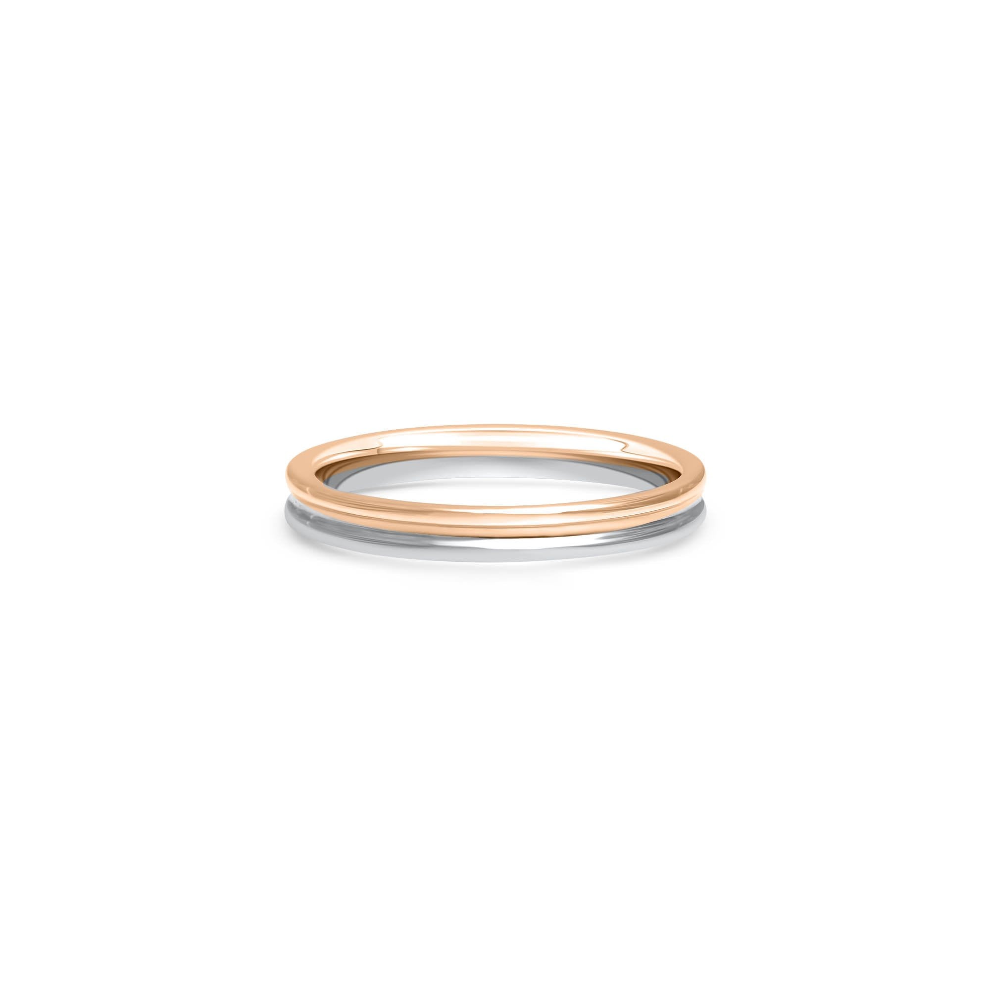 The Union of Two Souls - or blanc et or rouge 18k – Alliances en or 18k – vue produit