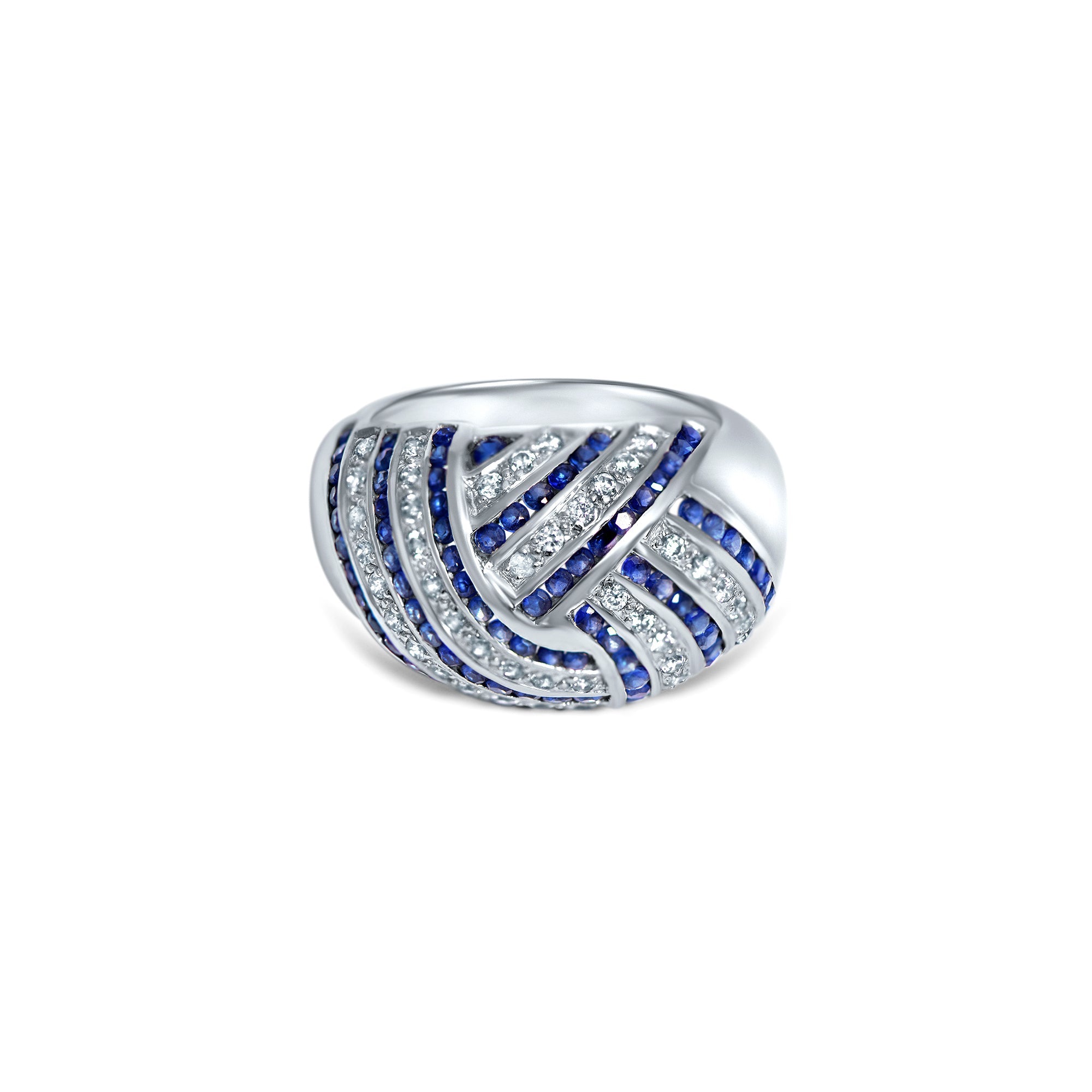 The Blueberry Cupcake - or blanc 18k – Bague en or 18k – porté en situation
