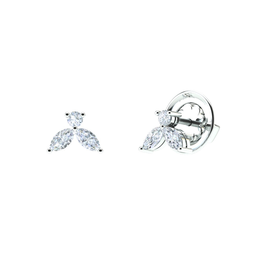 Ohrringe Little Bee 0.50 carats - Weissgold 18k – Ohrschmuck Gold 18k mit Diamant(en) – Produktansicht