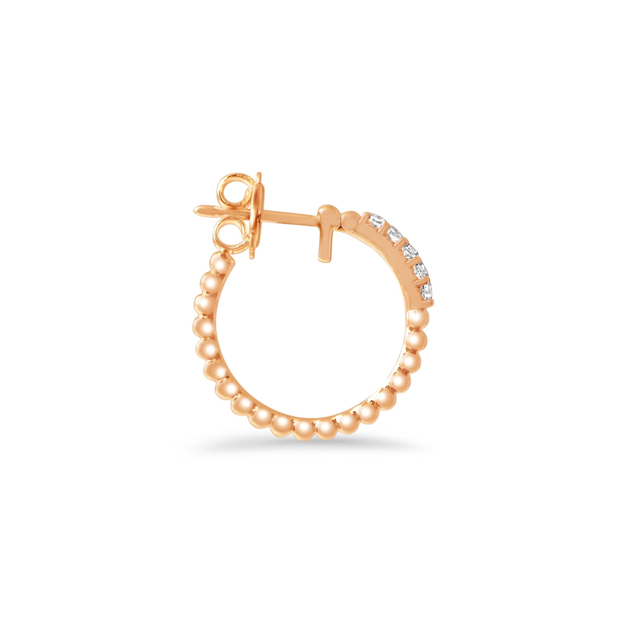Boucles d'oreilles Angel's Halo - or rouge 18k – Boucle d'oreilles en or 18k – porté en situation