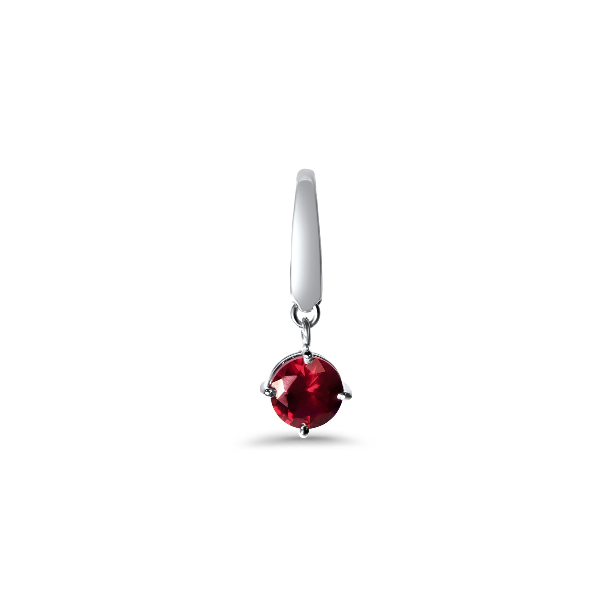 Boucles d'oreilles The Power of Love Ruby - or blanc 18k – Boucle d'oreilles en or 18k avec rubis – vue produit