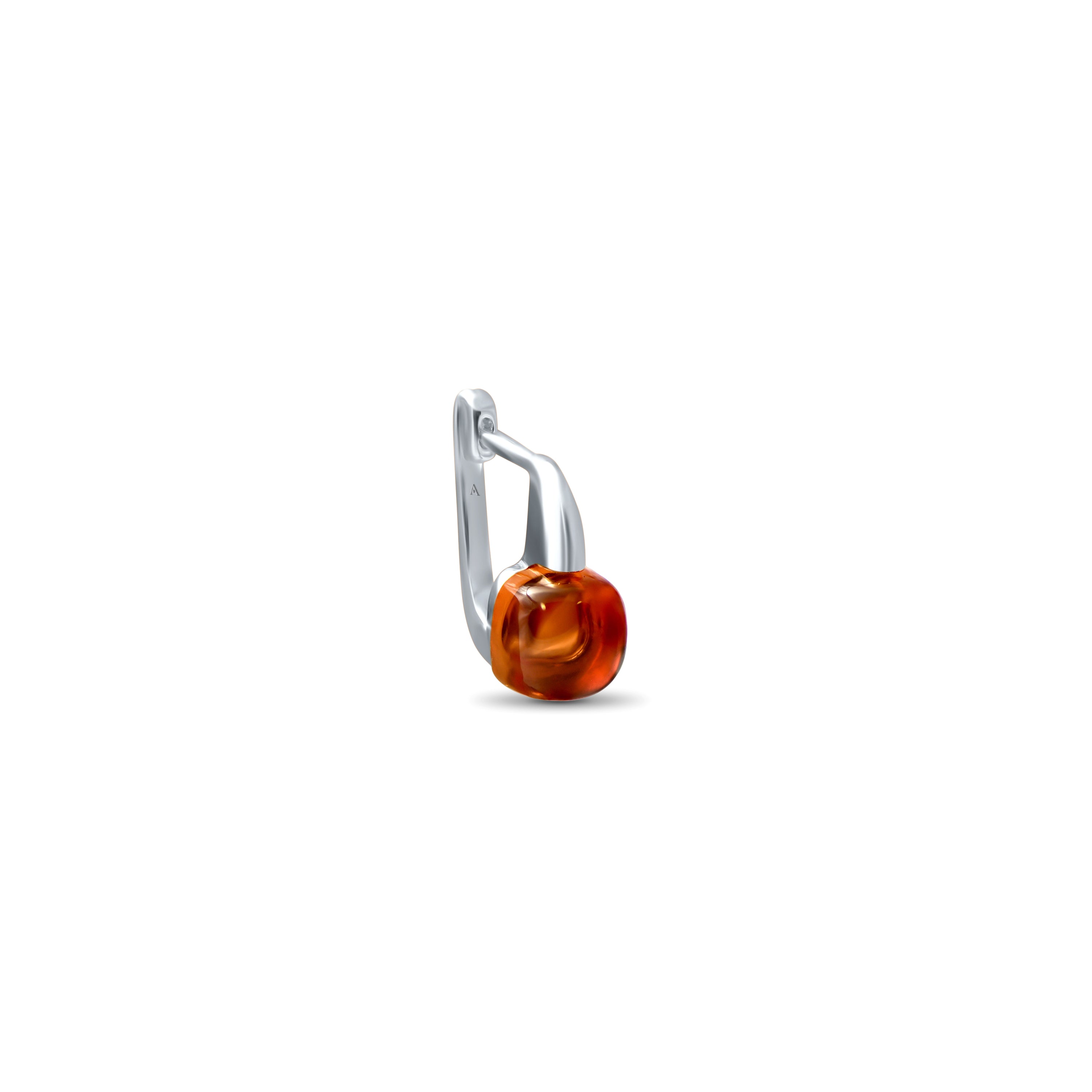 Boucles d'oreilles Ojos Asi Orange Sapphire - or blanc 18k – Boucle d'oreilles en or 18k avec saphir – vue produit