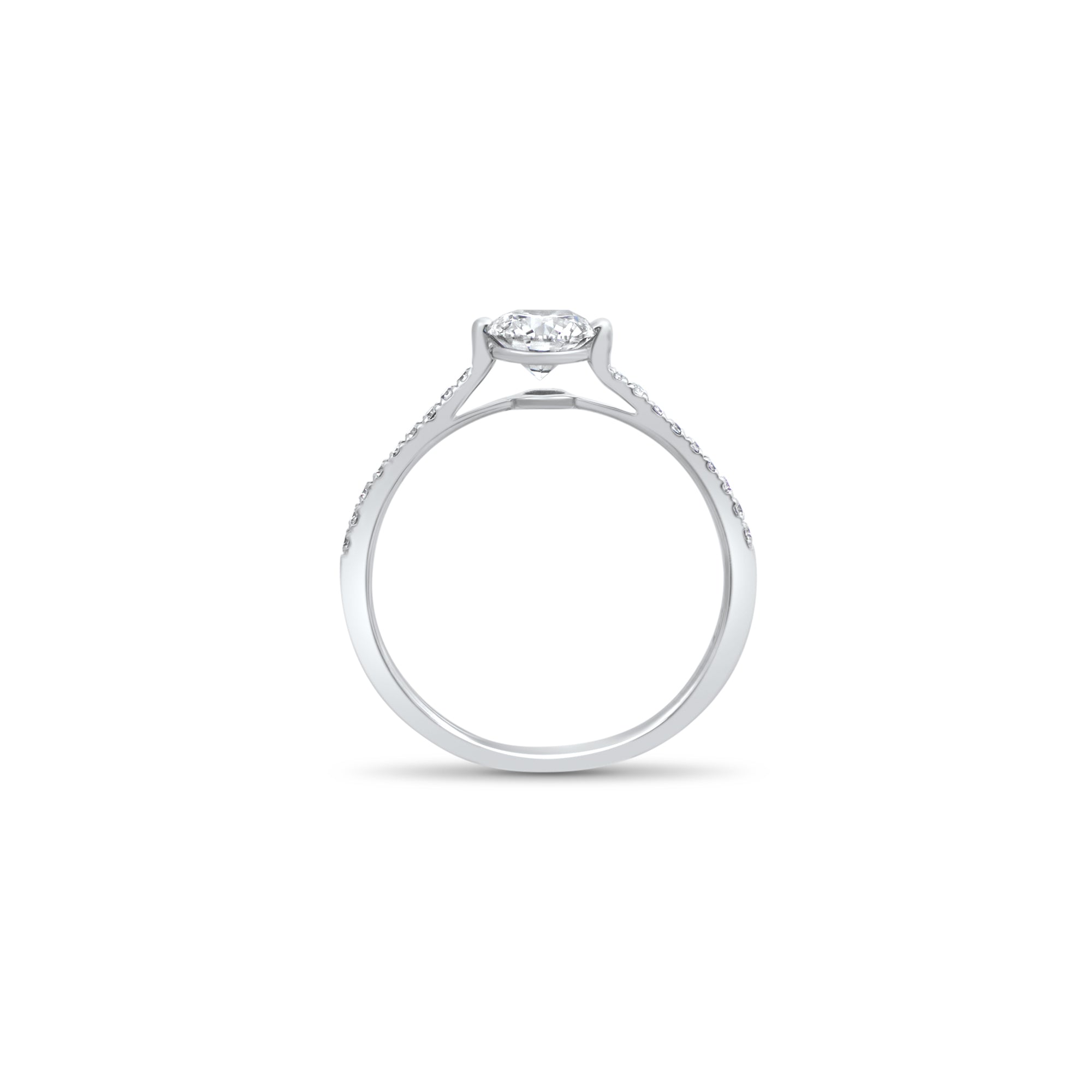 La Petite surprise - 0.62 carat - Weissgold 18k – Verlobungsring Gold 18k – Vorderansicht
