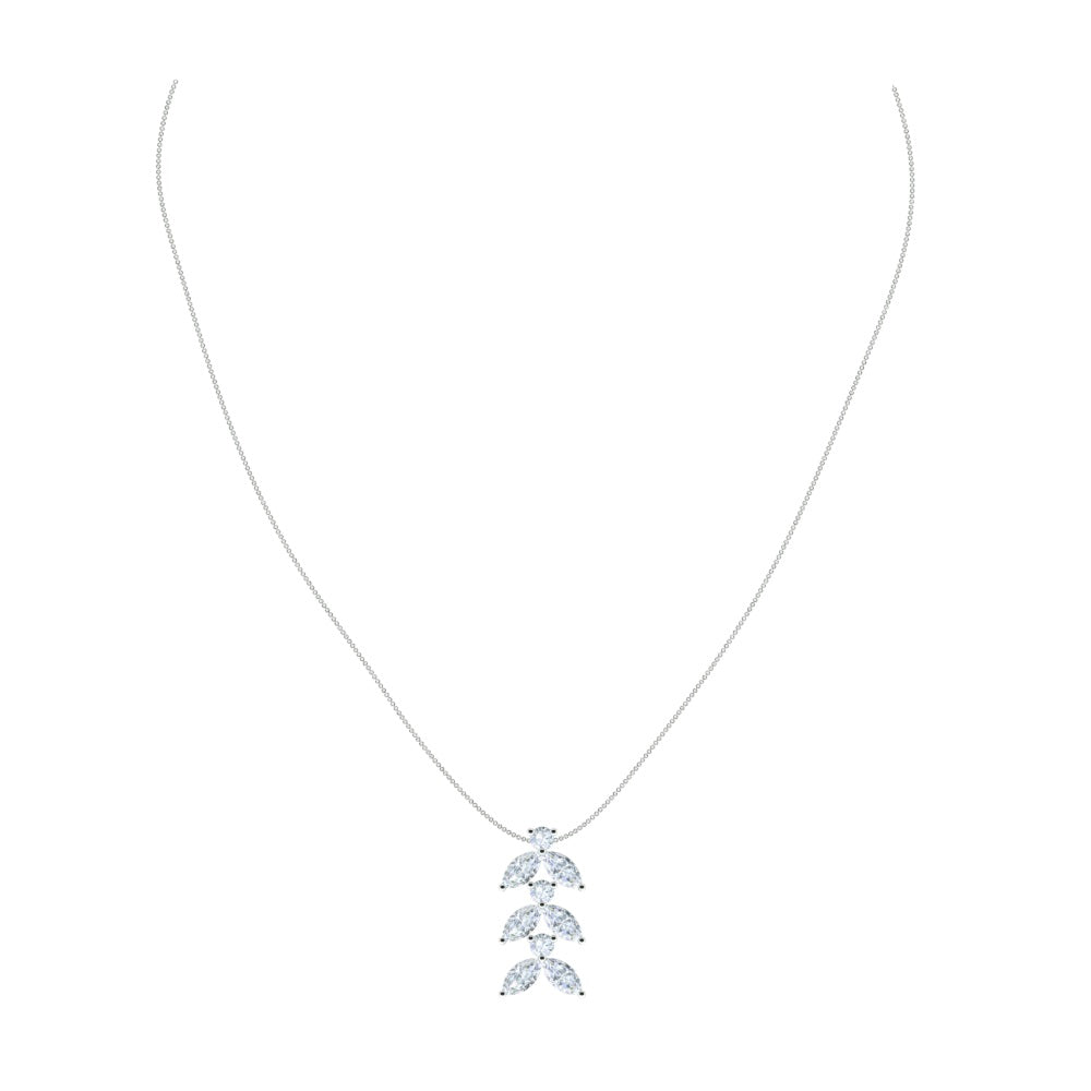 Collier Little Bee - Weissgold 18k – Halskette Gold 18k mit Diamant(en) – Produktansicht