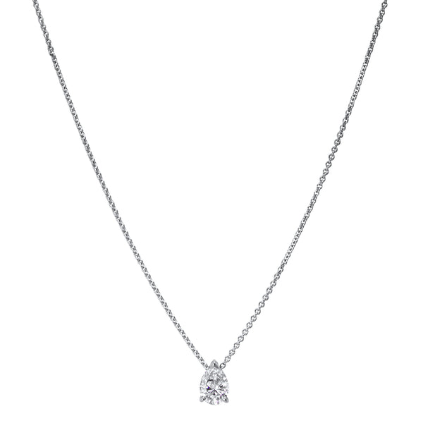Necklace The Tear of Joy 0.30 carats - White Gold 18k