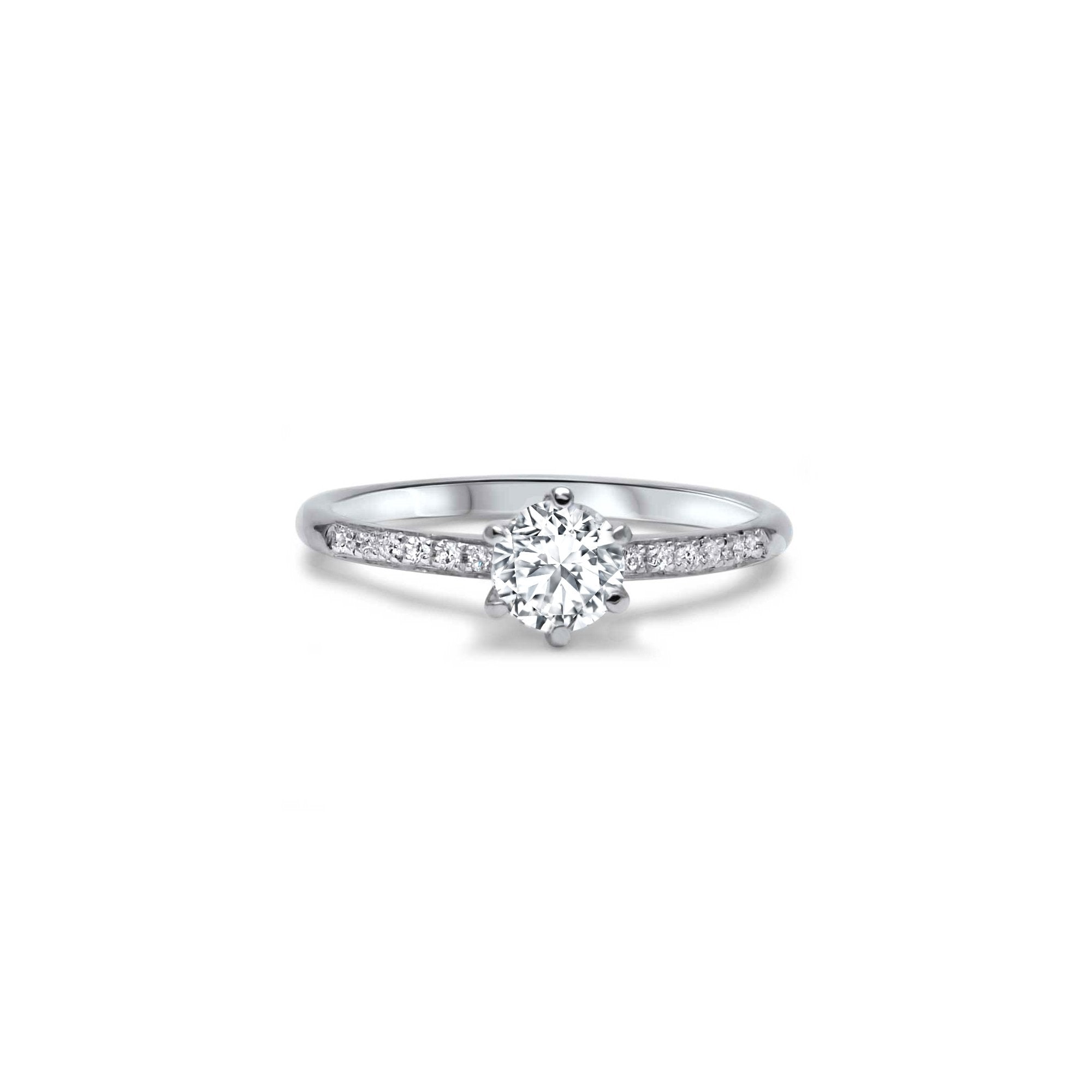 Miss Queen of the queens - 0.50 carat - platine 950 – Solitaire en or 18k avec diamant – vue produit