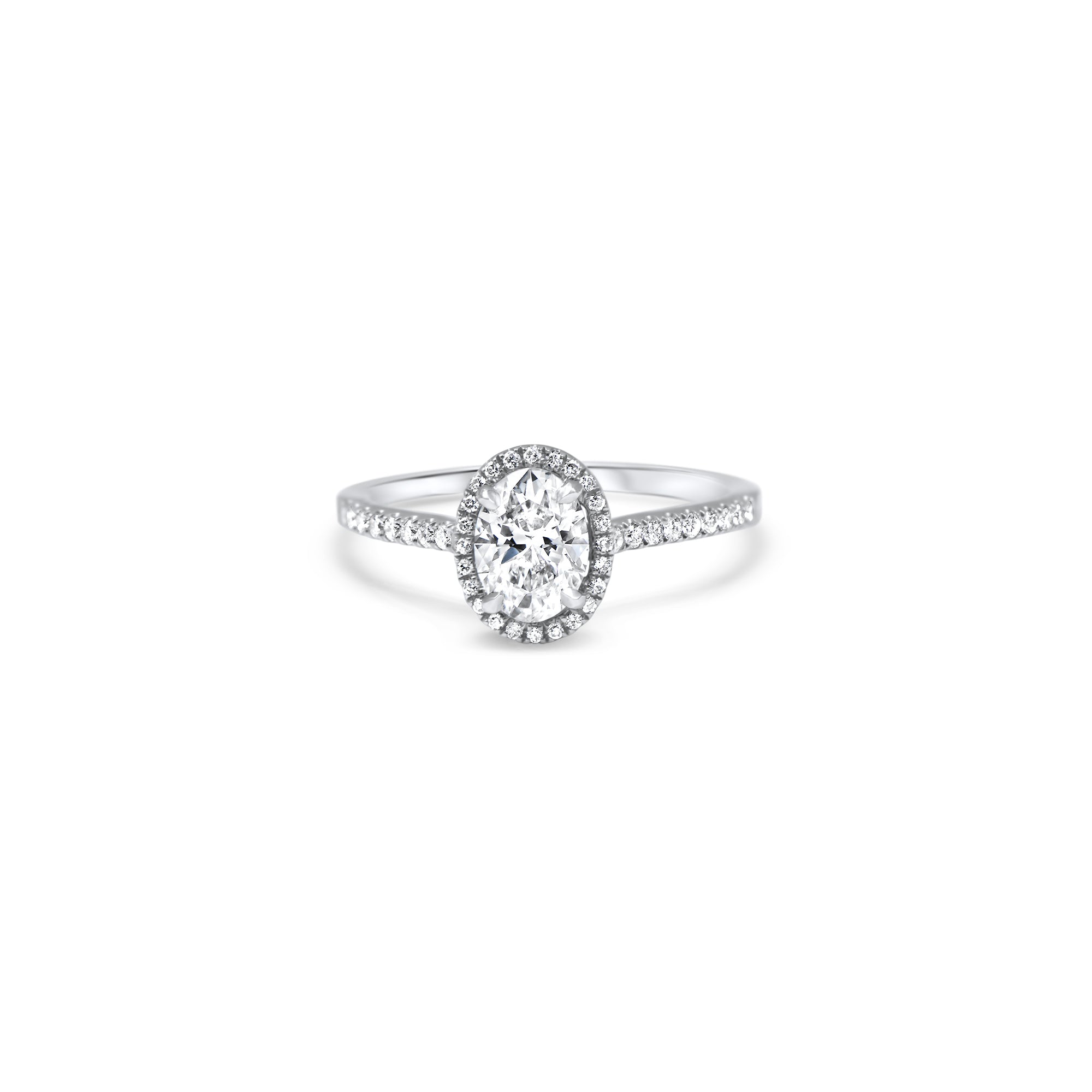 The Temple of Saturn 0.75 carats - or blanc 18k – Solitaire en or 18k avec diamant – vue produit