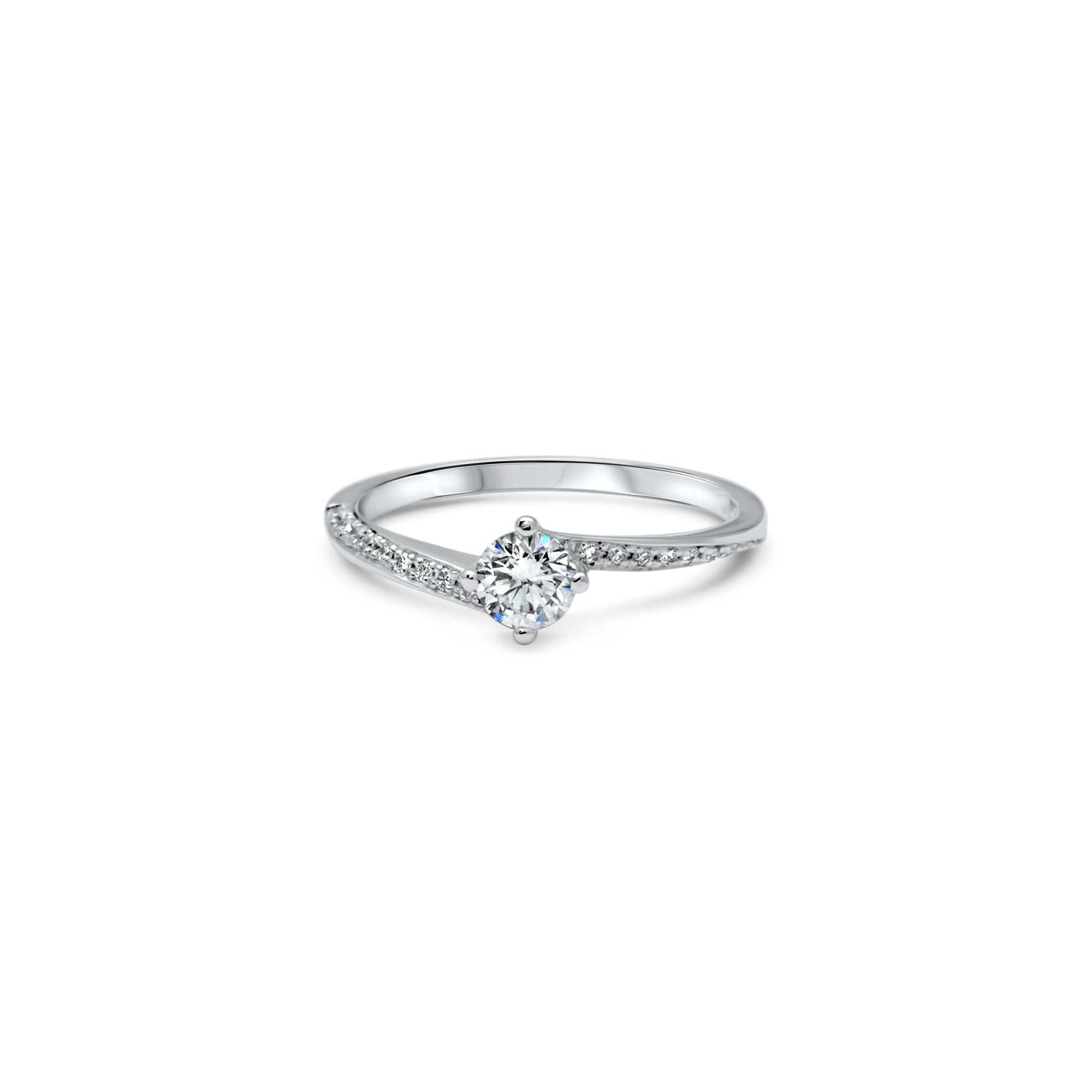 The Twist Lover 0.35 carats - or blanc 18k – Solitaire en or 18k – vue produit