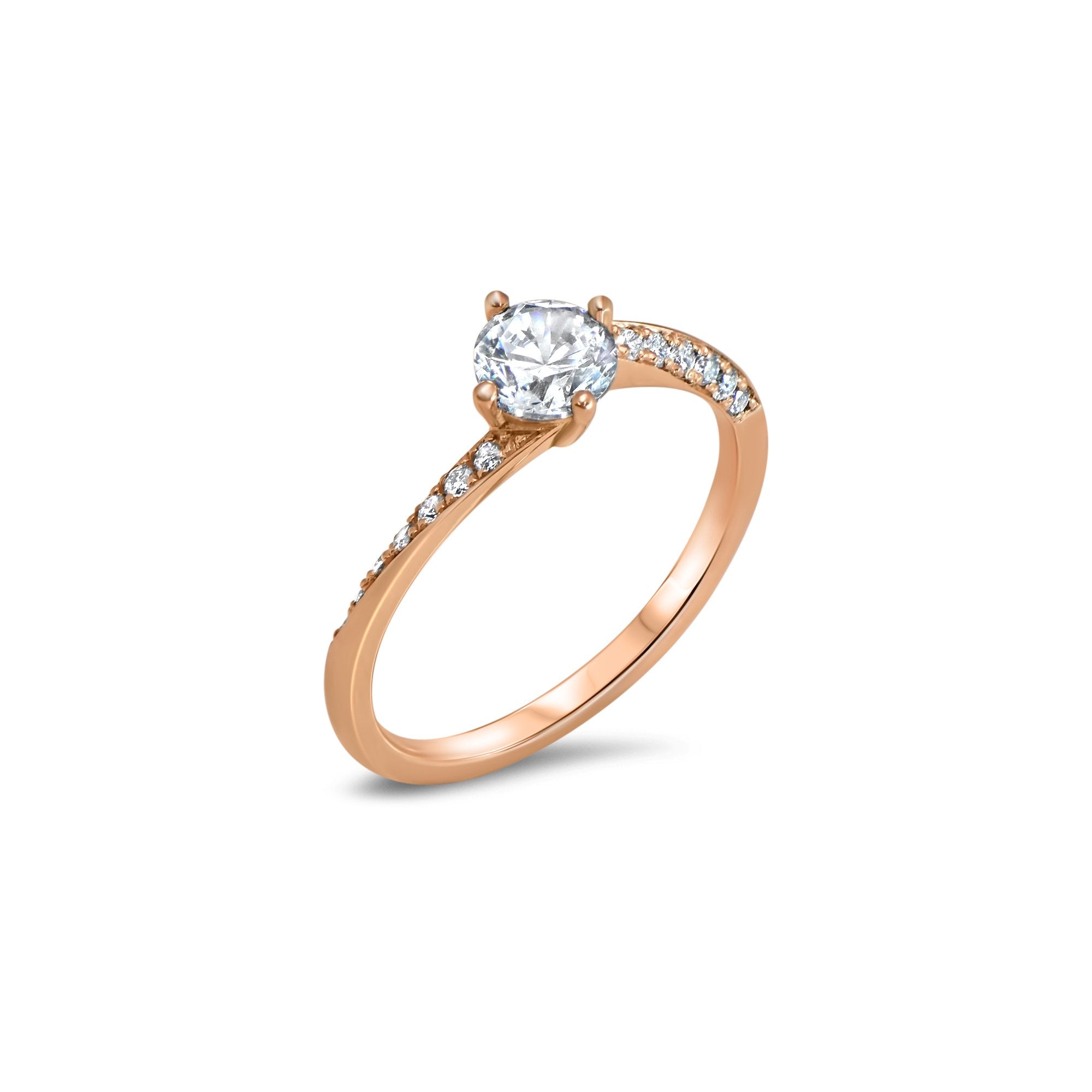 The Twist Lover 0.35 carats - or rouge 18k – Solitaire en or 18k – vue produit