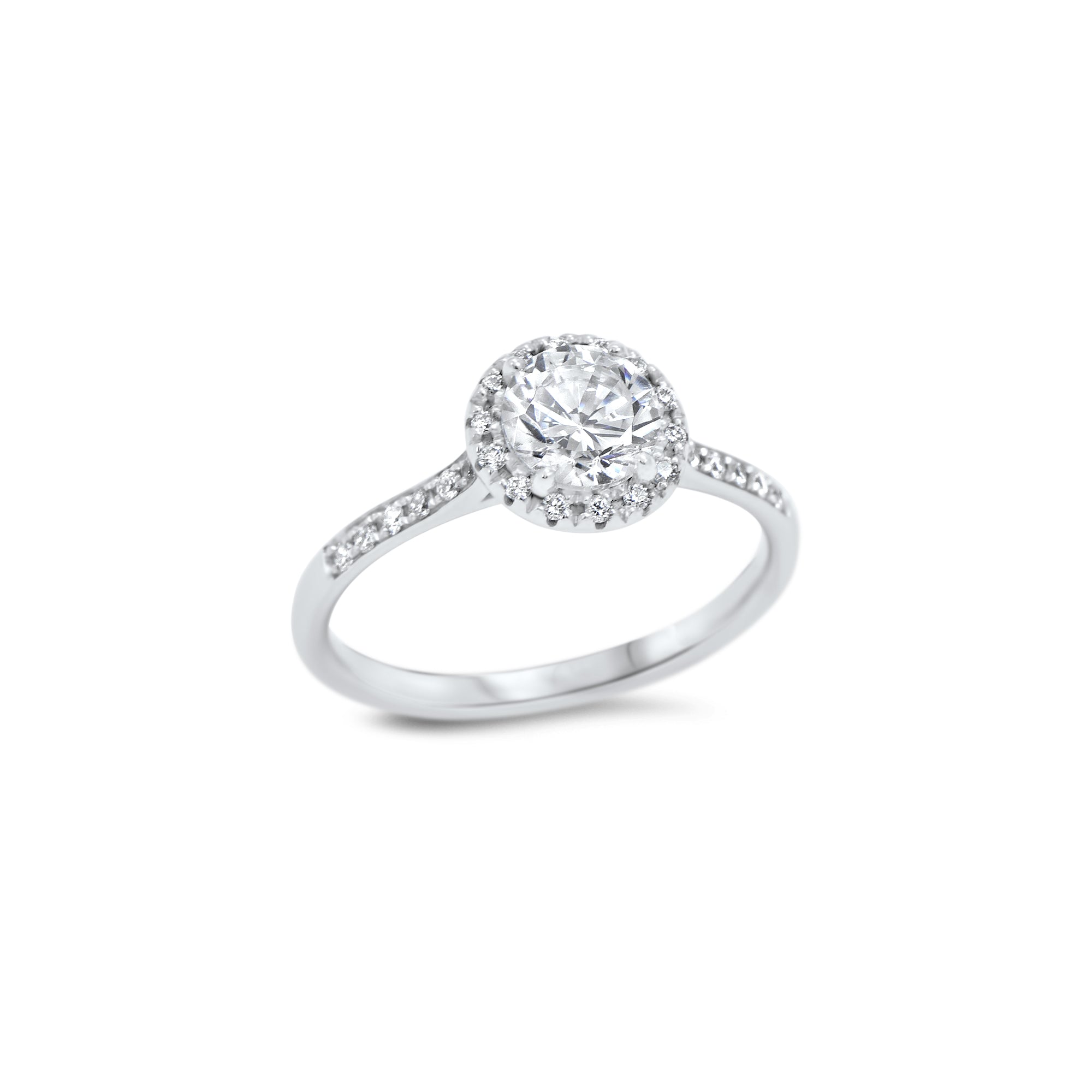 The Fancy Funkee Girl 0.75 carats - whitegold 18k – Engagement Ring gold 18k with diamond(s) – product view