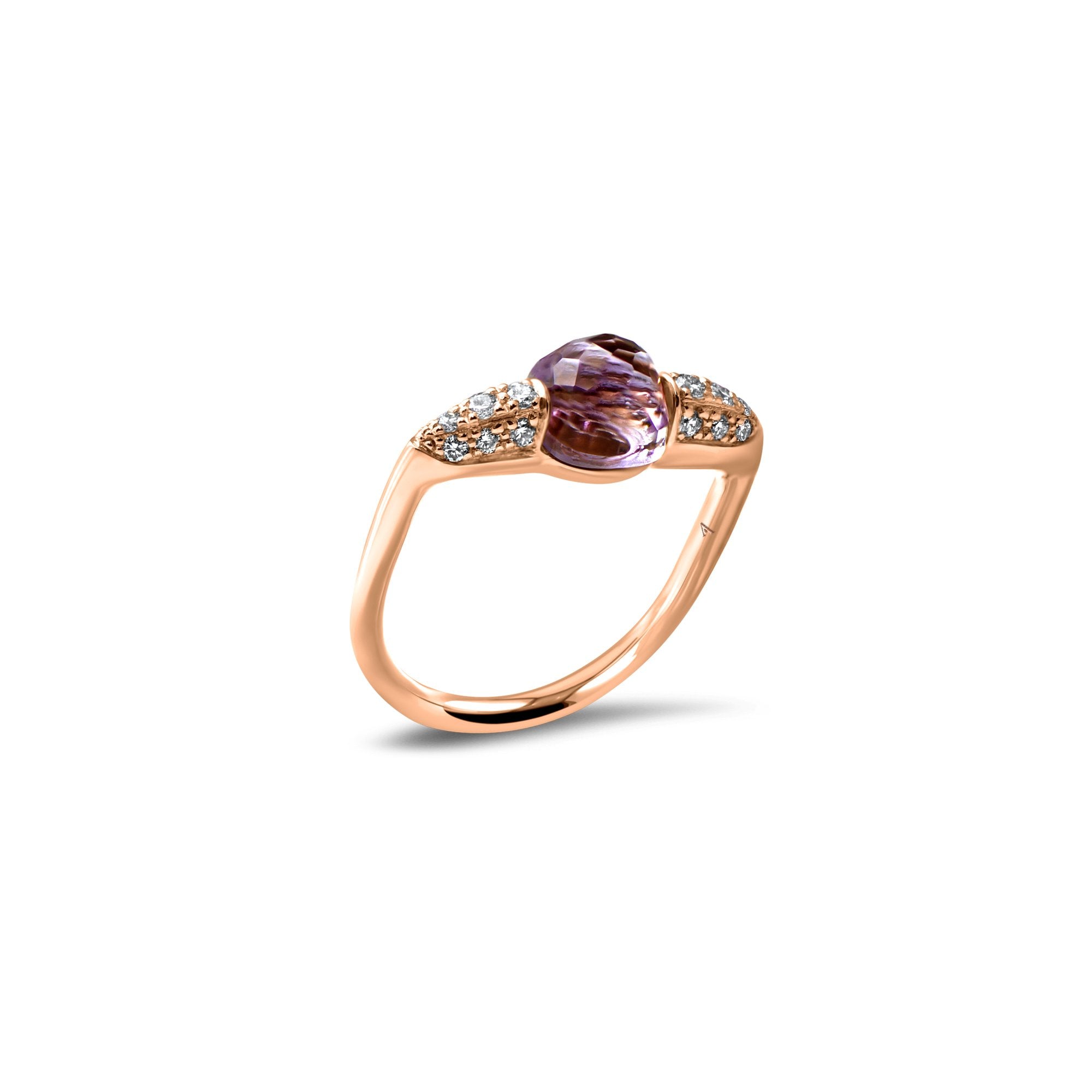 The Raspberry Ring - or rouge 18k – Bague en or 18k avec diamant – vue produit