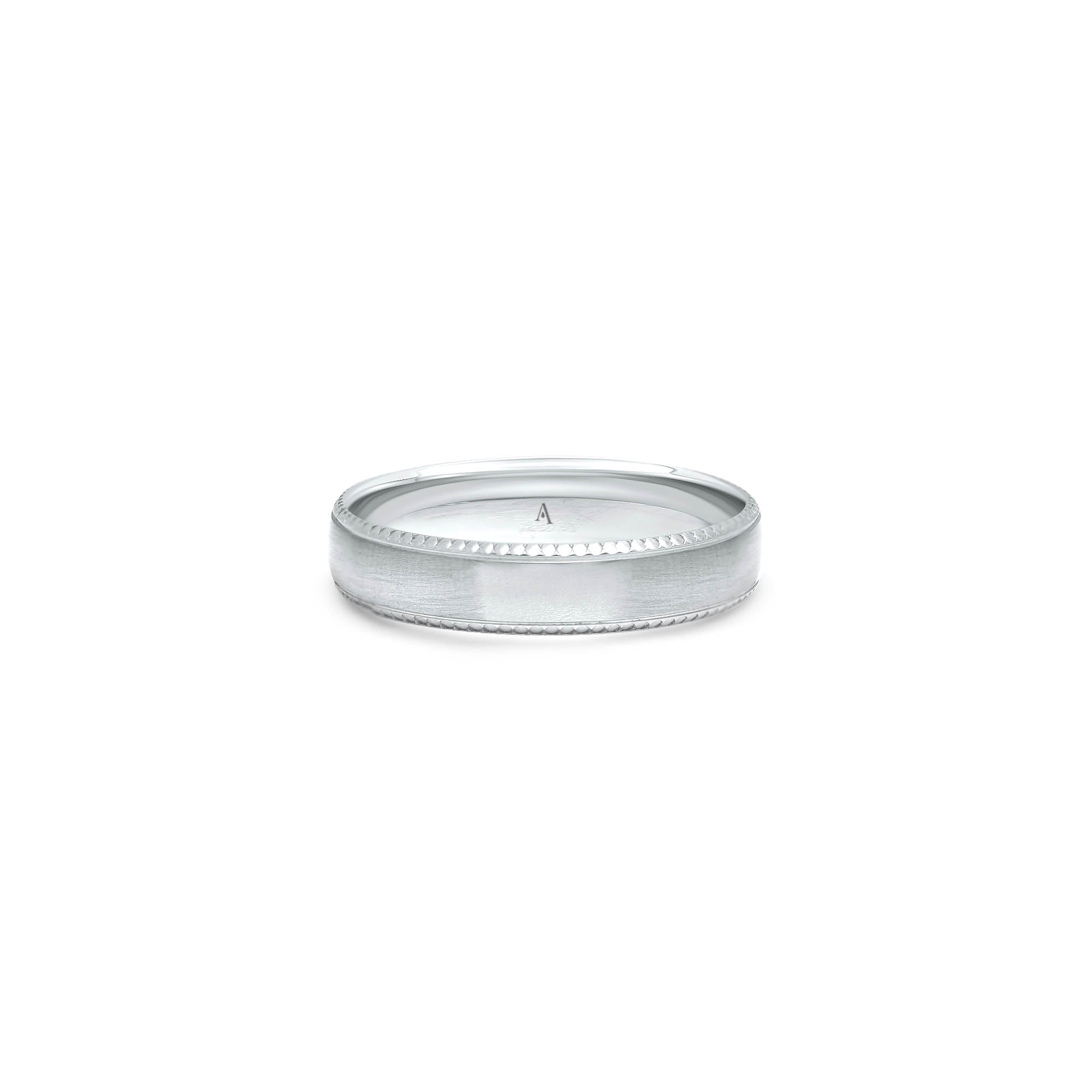 The Bicolor Thousand - Weissgold 18k und Platin 950 – Trauring AGUAdeORO Gold 18k – Produktansicht