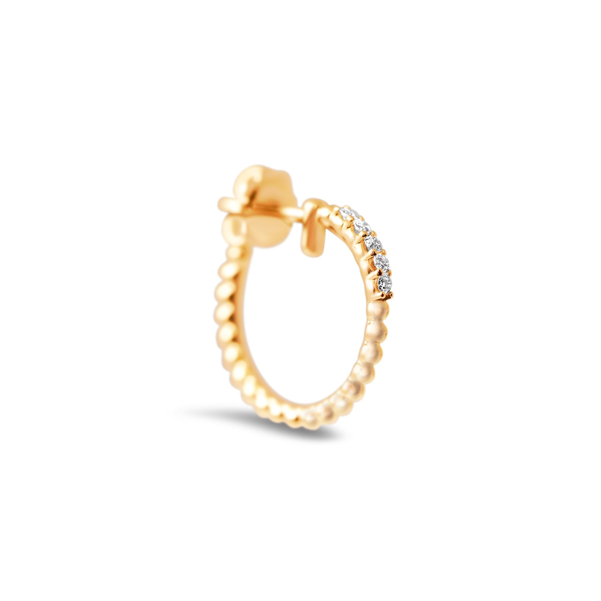 Boucles d'oreilles Angel's Halo - or jaune 18k – Boucle d'oreilles en or 18k avec diamant – vue produit